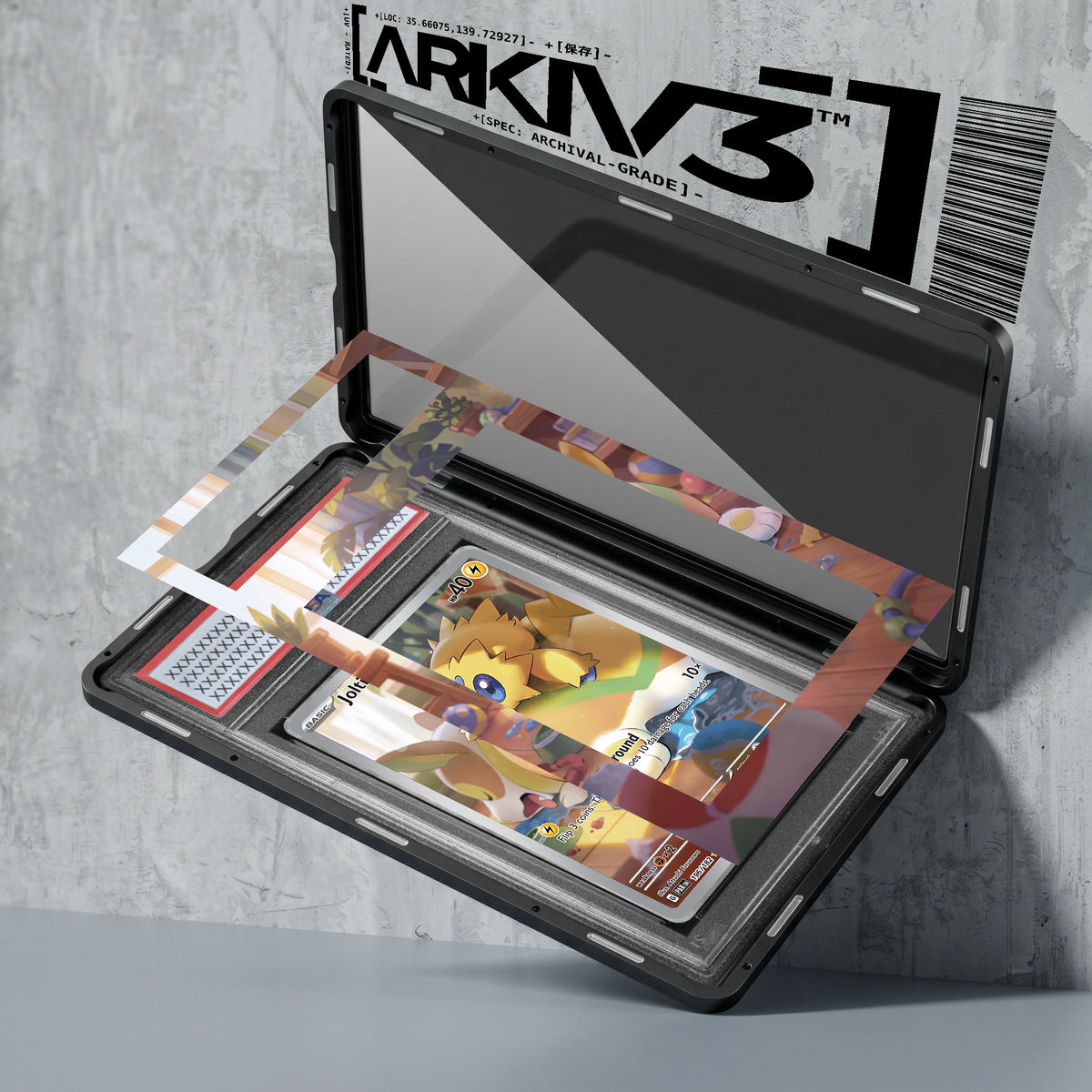 ARKIV3 PSA graded exploded mockup