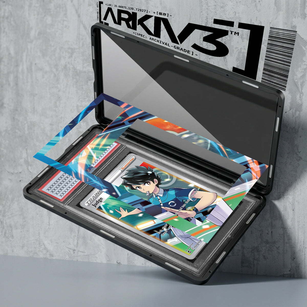 ARKIV3 PSA graded exploded mockup