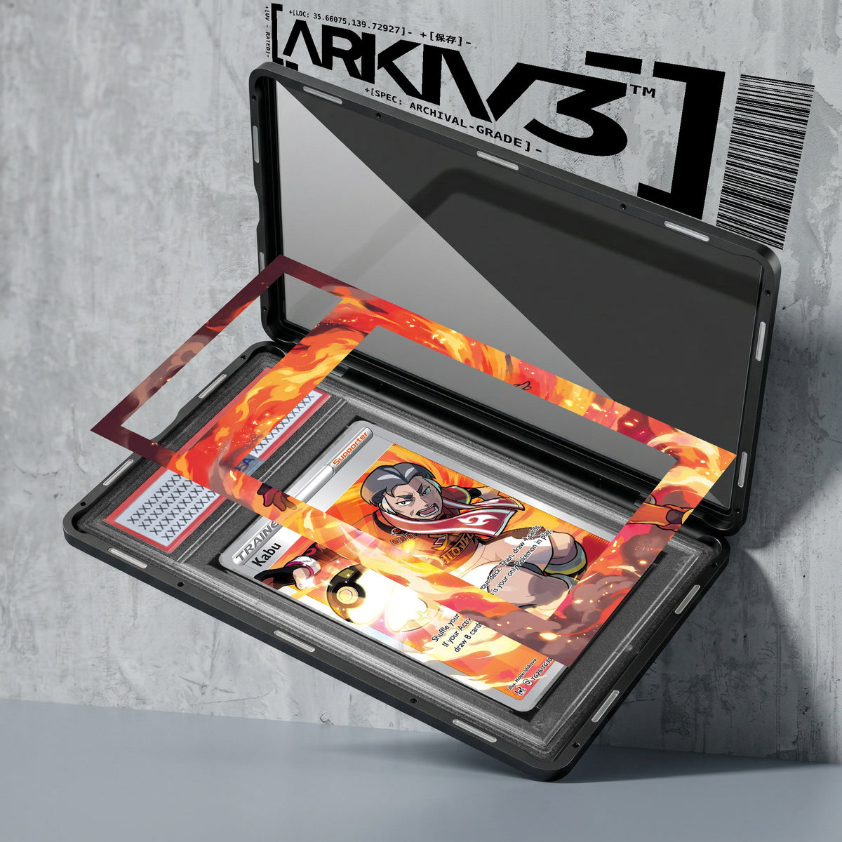 ARKIV3 PSA graded exploded mockup