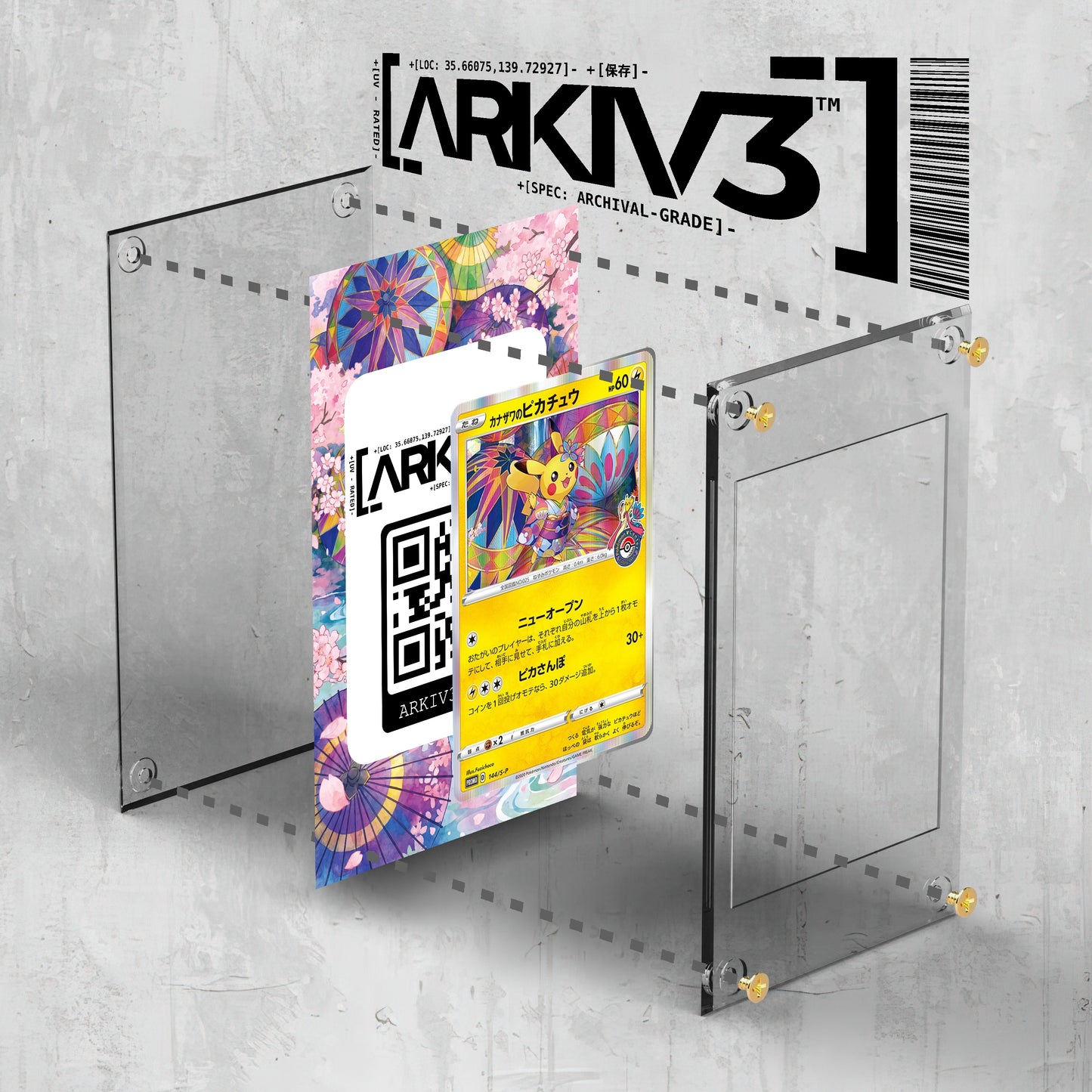 [UNIT: 144/S-P] // Kanazawa's Pikachu 144/S-P Extended Art Display Case - Raw