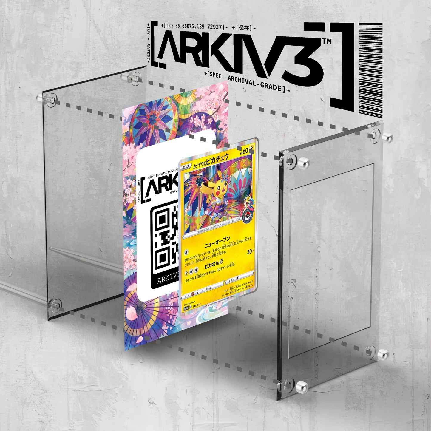 [UNIT: 144/S-P] // Kanazawa's Pikachu 144/S-P Extended Art Display Case - Raw