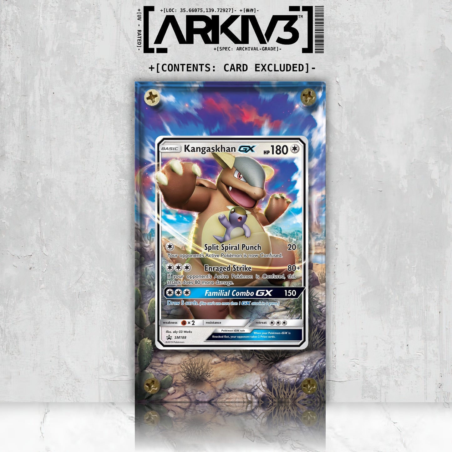 [UNIT: SM188/248] // Kangaskhan-GX Extended Art Display Case - Raw