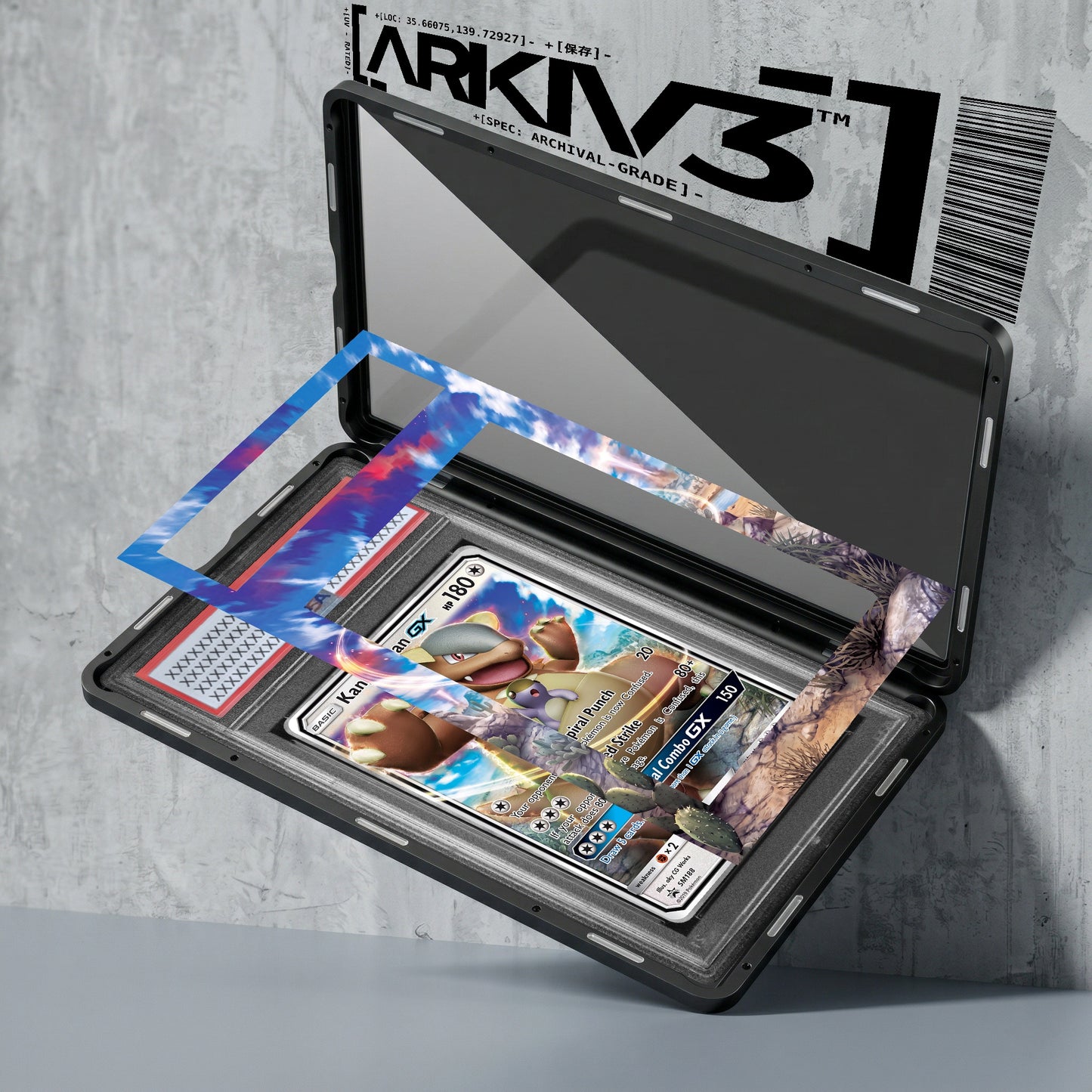 ARKIV3 PSA graded exploded mockup