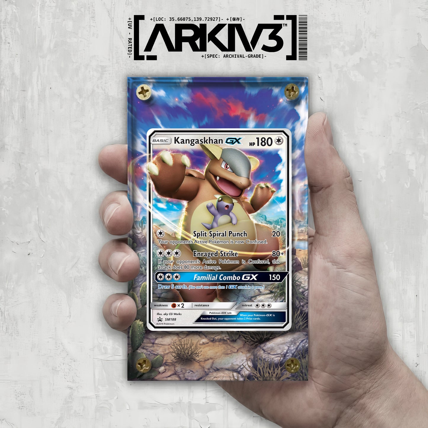 [UNIT: SM188/248] // Kangaskhan-GX Extended Art Display Case - Raw