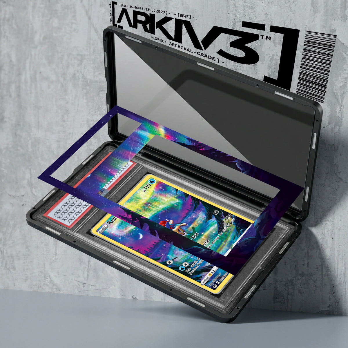ARKIV3 PSA graded exploded mockup