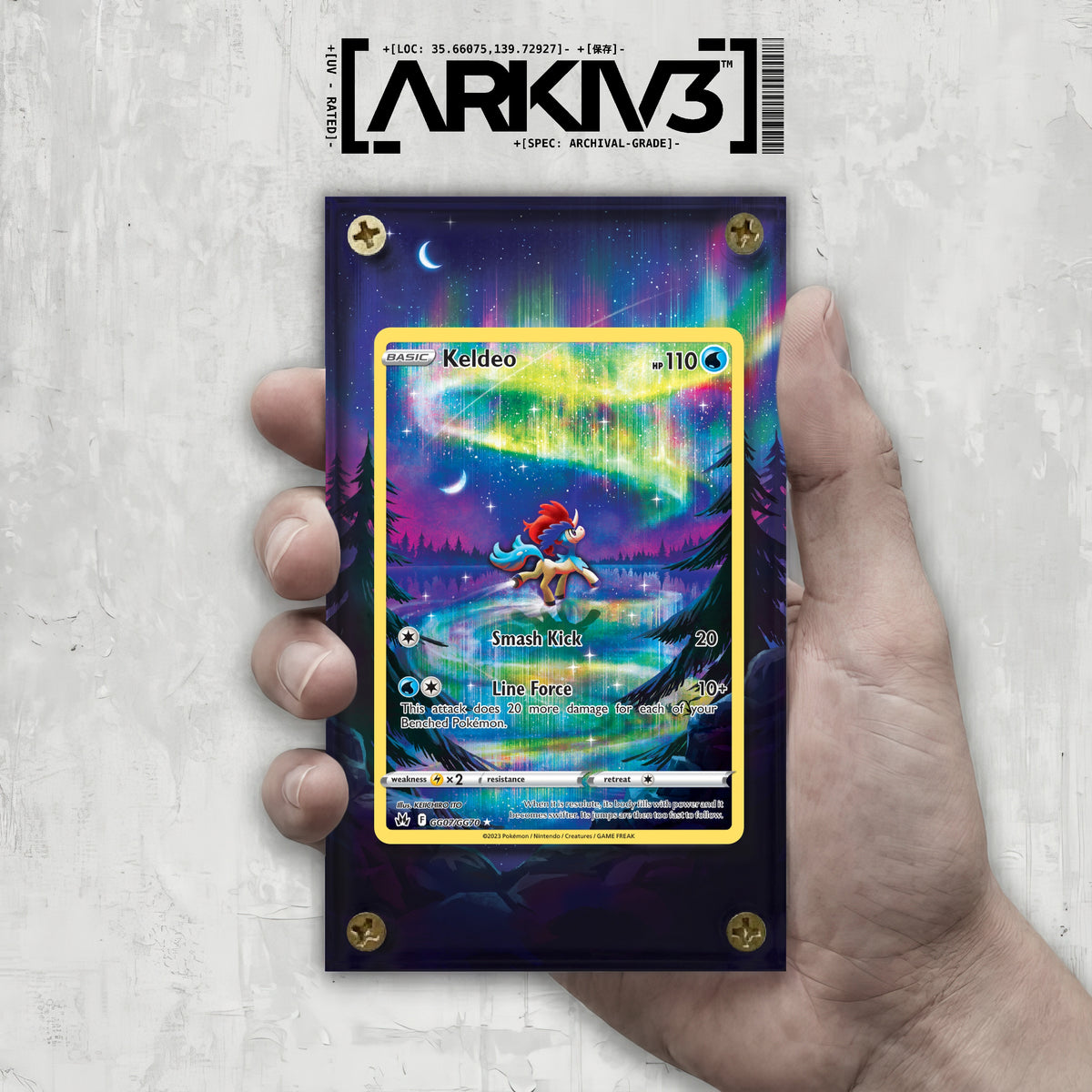 [UNIT: GG07/70] // Keldeo Extended Art Display Case - Raw