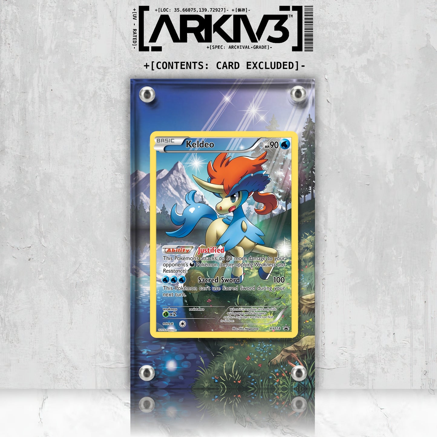 [UNIT: XY118/211] // Keldeo Extended Art Display Case - Raw