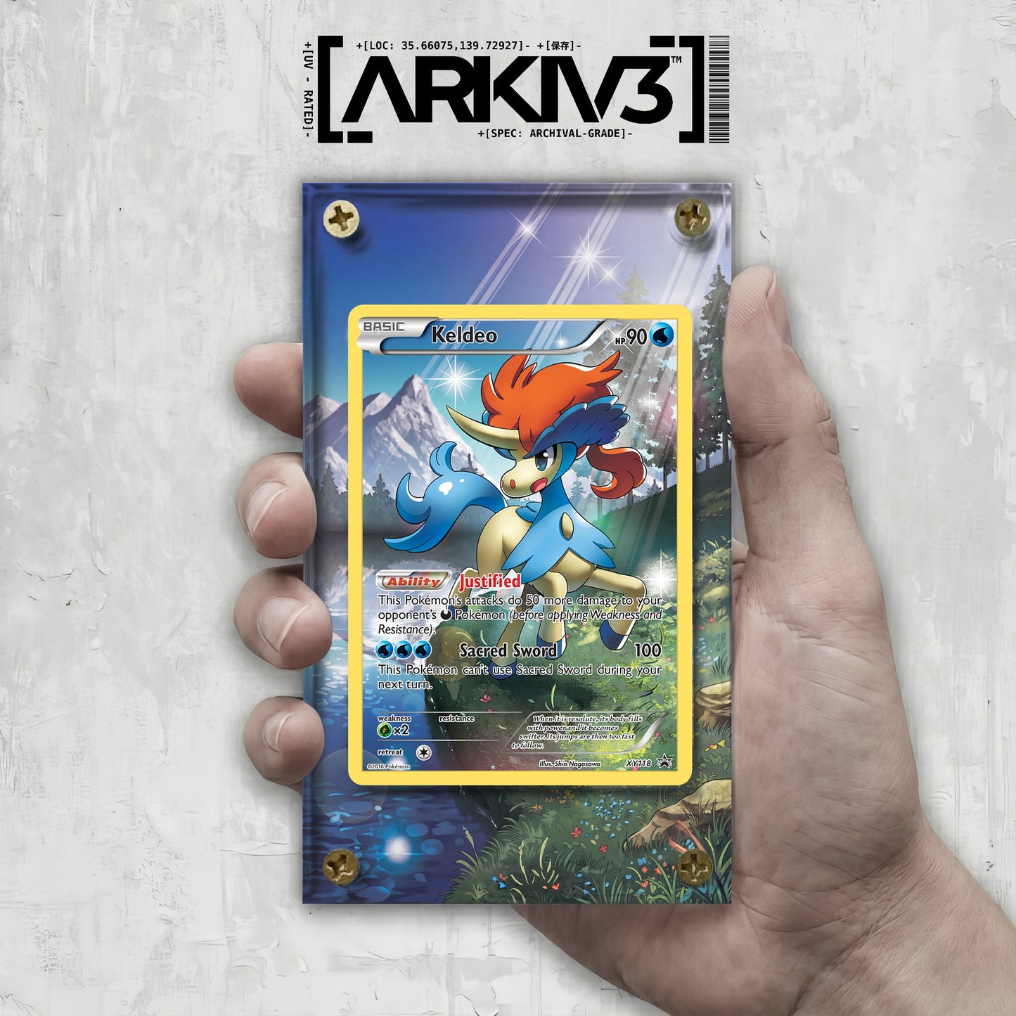 [UNIT: XY118/211] // Keldeo Extended Art Display Case - Raw