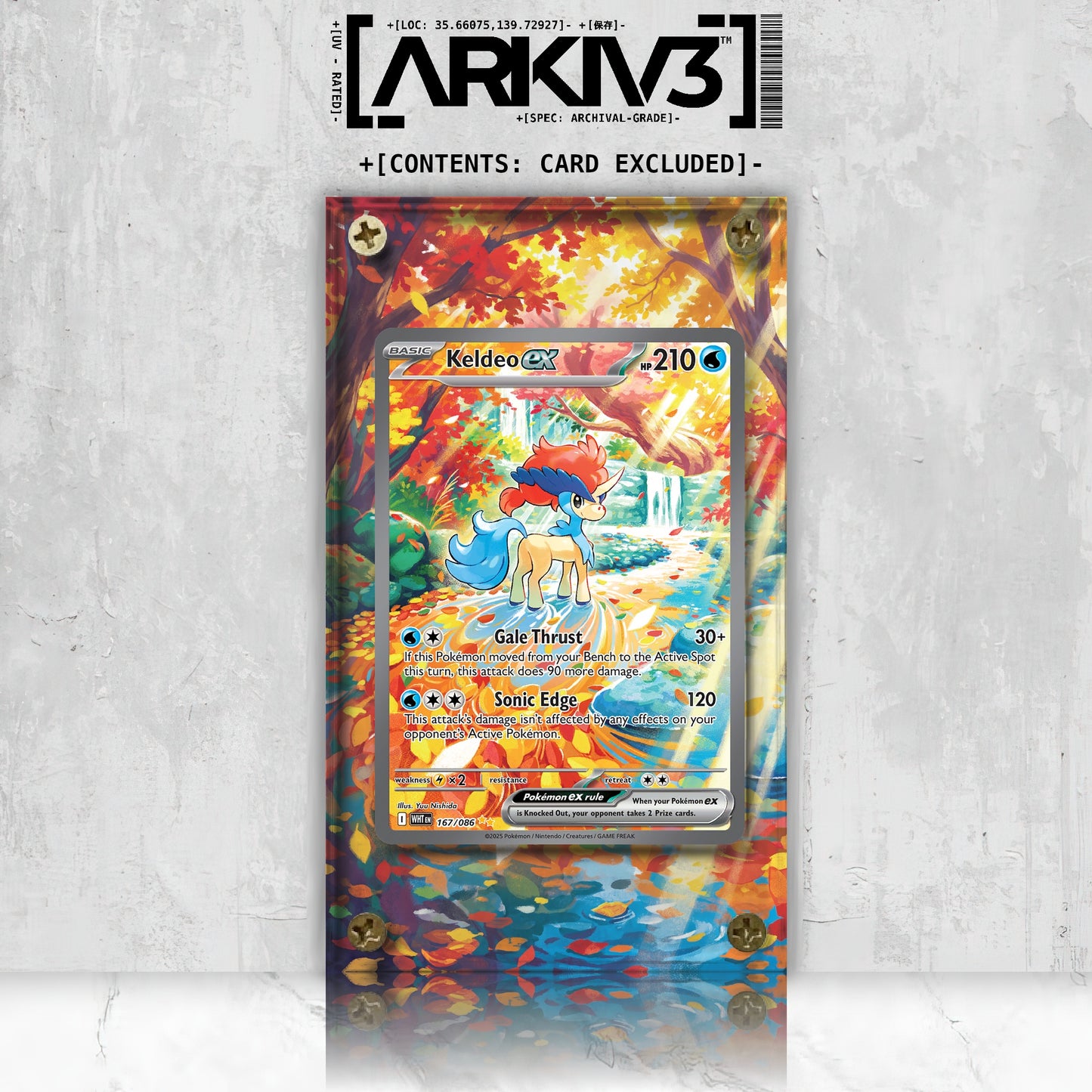 [UNIT: 167/86] // Keldeo ex Extended Art Display Case - Raw
