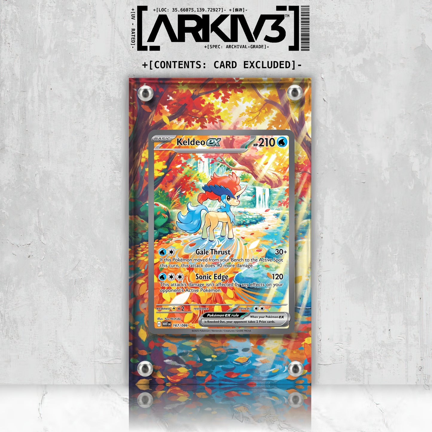 [UNIT: 167/86] // Keldeo ex Extended Art Display Case - Raw
