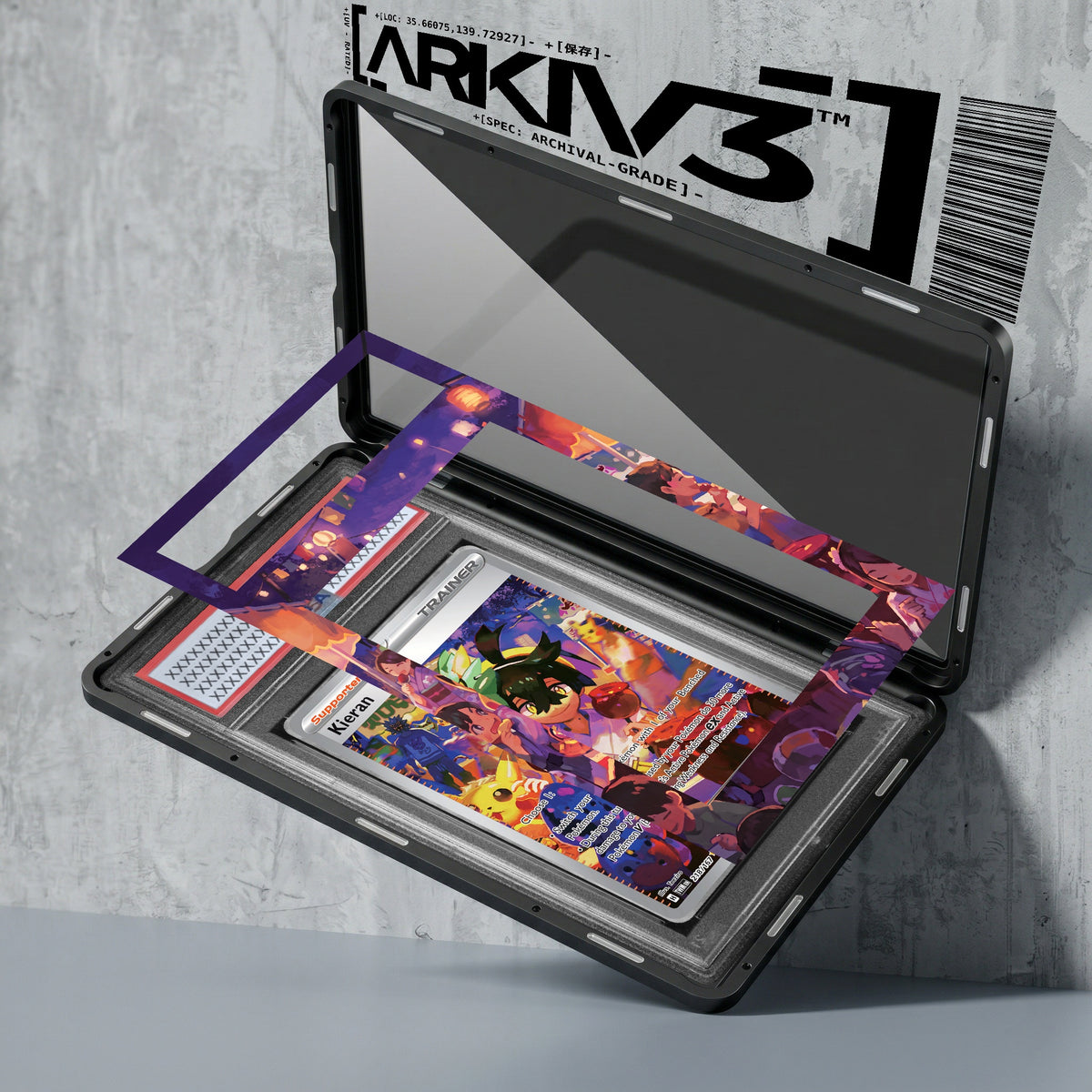 ARKIV3 PSA graded exploded mockup