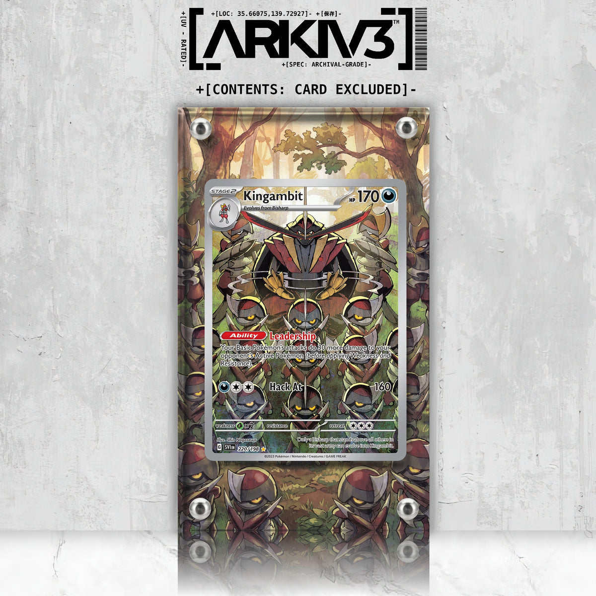 [UNIT: 220/198] // Kingambit Extended Art Display Case - Raw