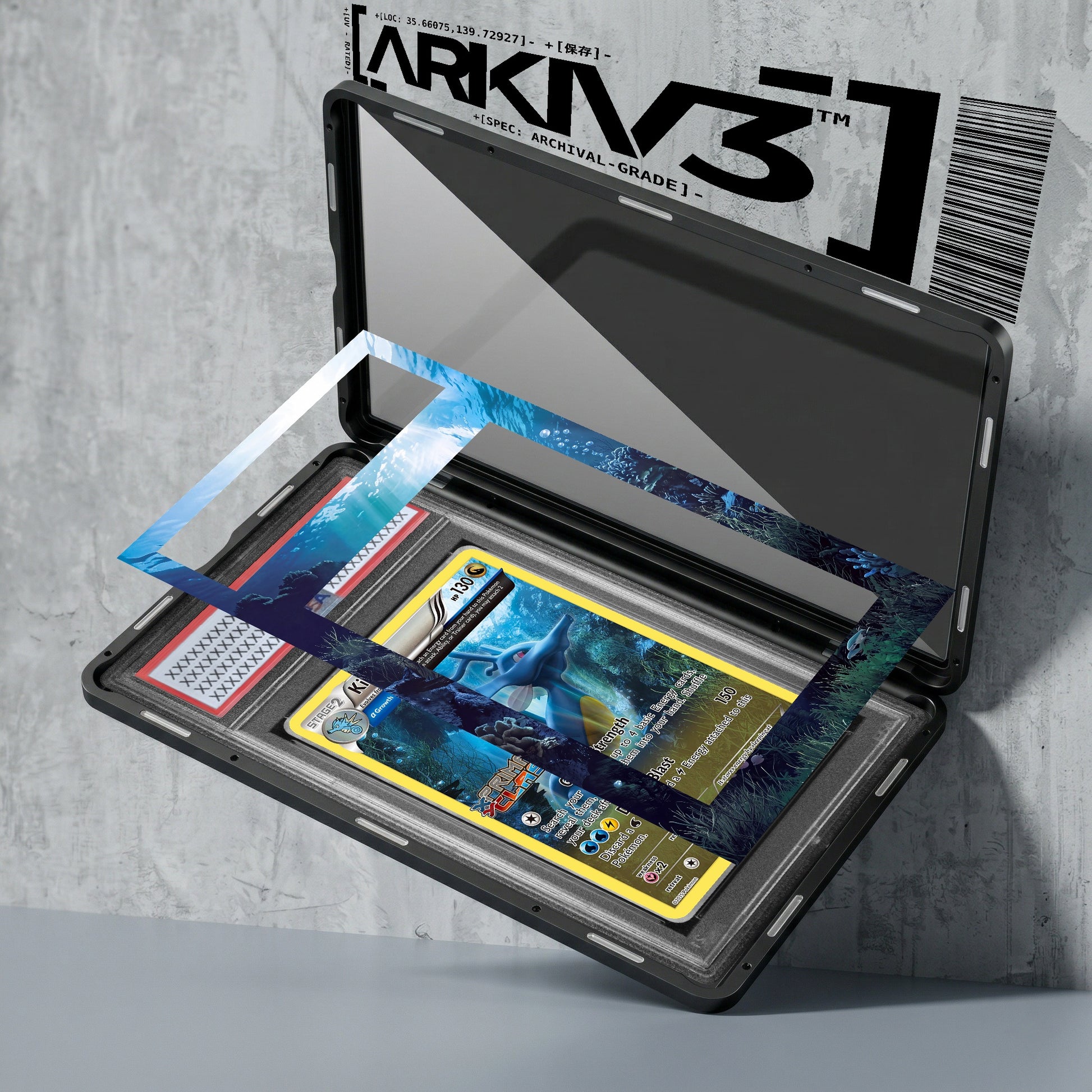 ARKIV3 PSA graded exploded mockup