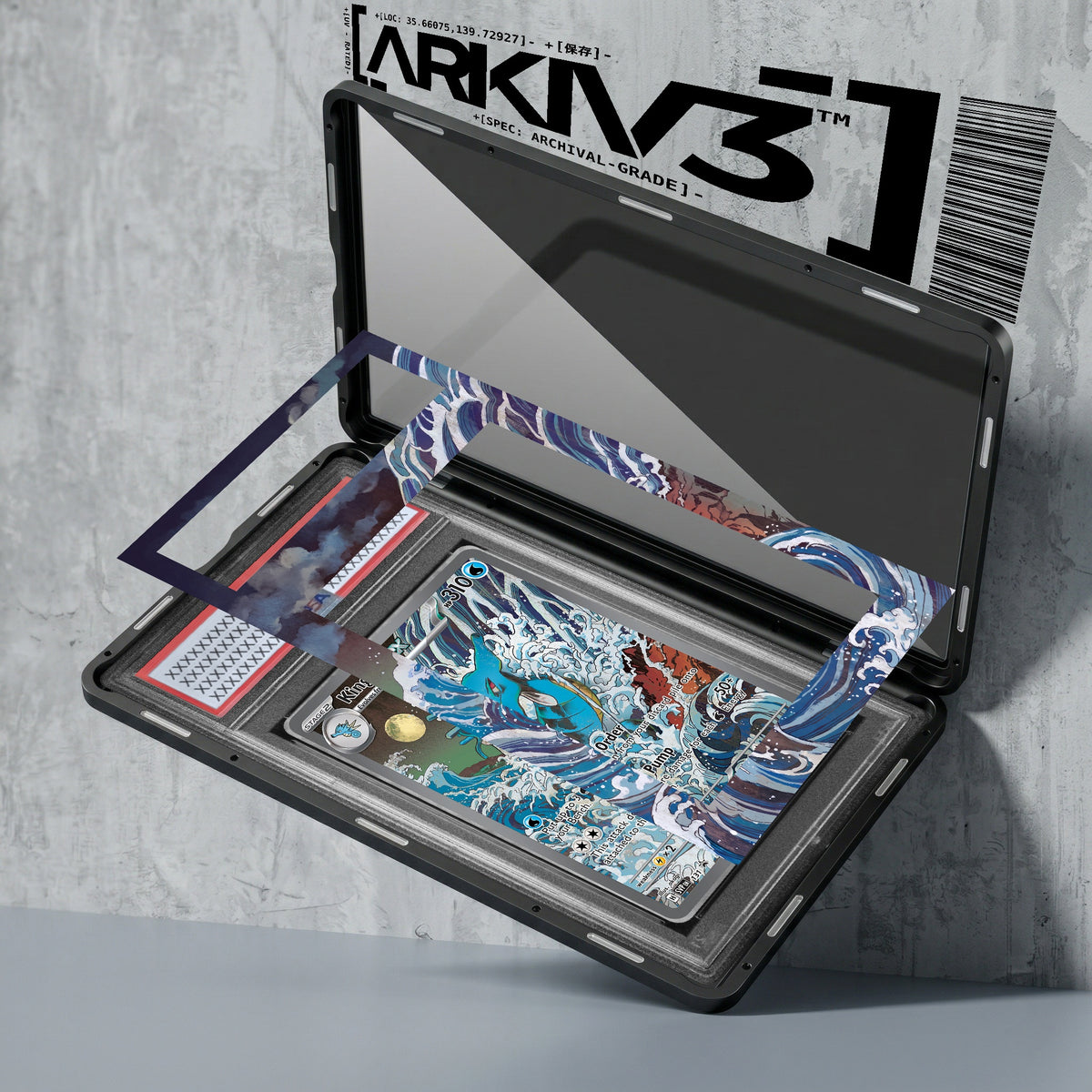 ARKIV3 PSA graded exploded mockup