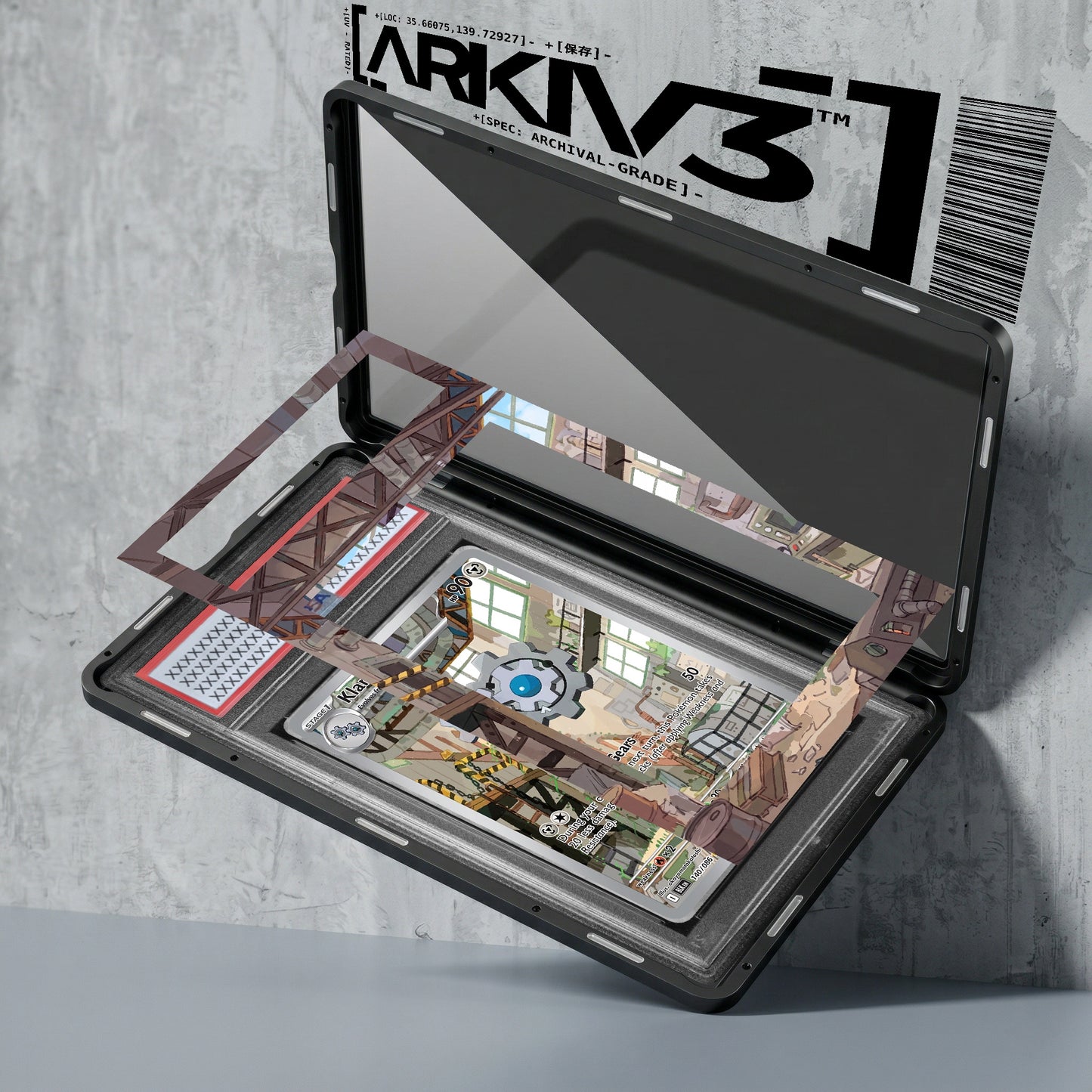 ARKIV3 PSA graded exploded mockup