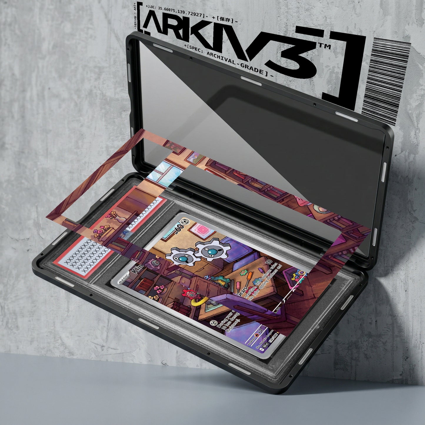 ARKIV3 PSA graded exploded mockup