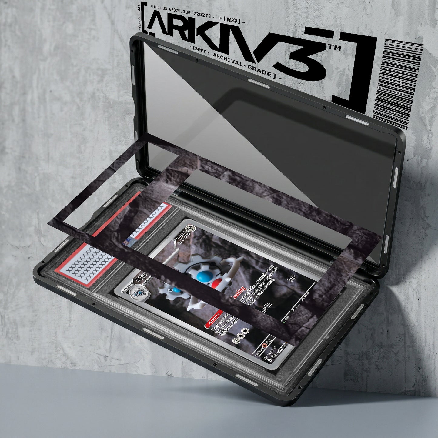 ARKIV3 PSA graded exploded mockup