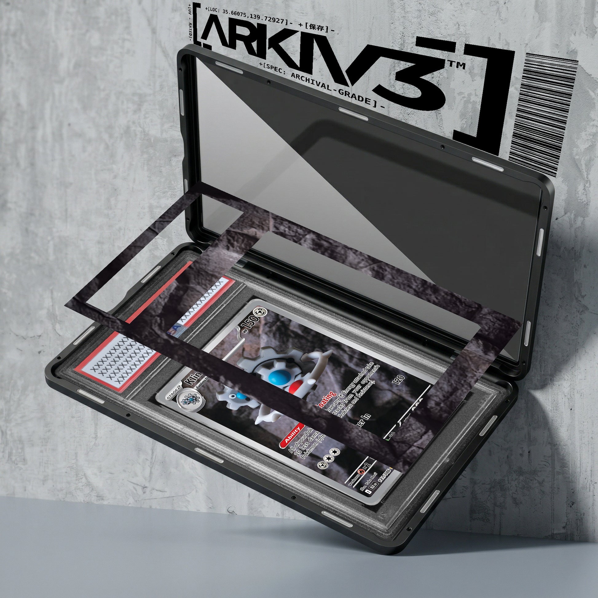 ARKIV3 PSA graded exploded mockup