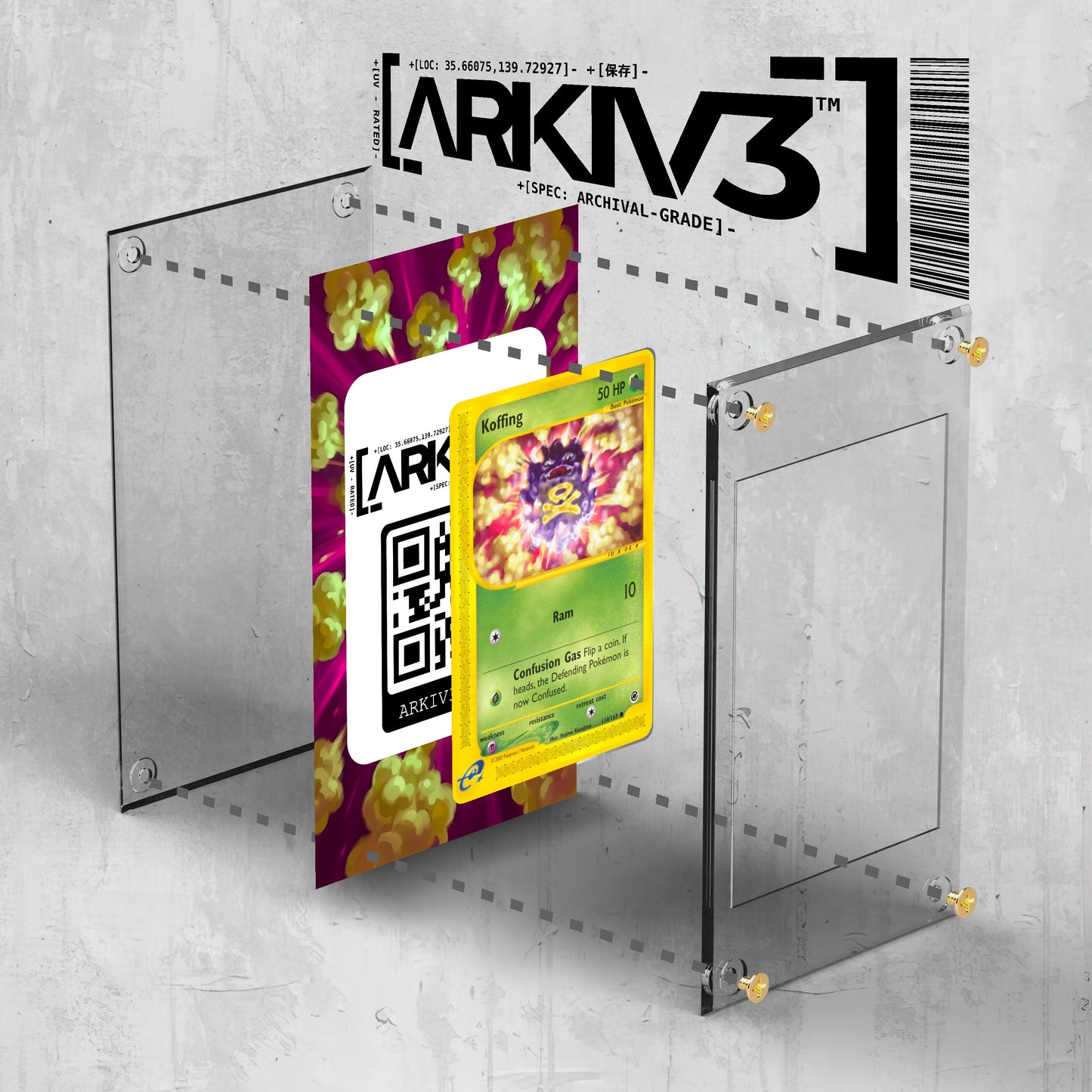 [UNIT: 114/165] // Koffing Extended Art Display Case - Raw