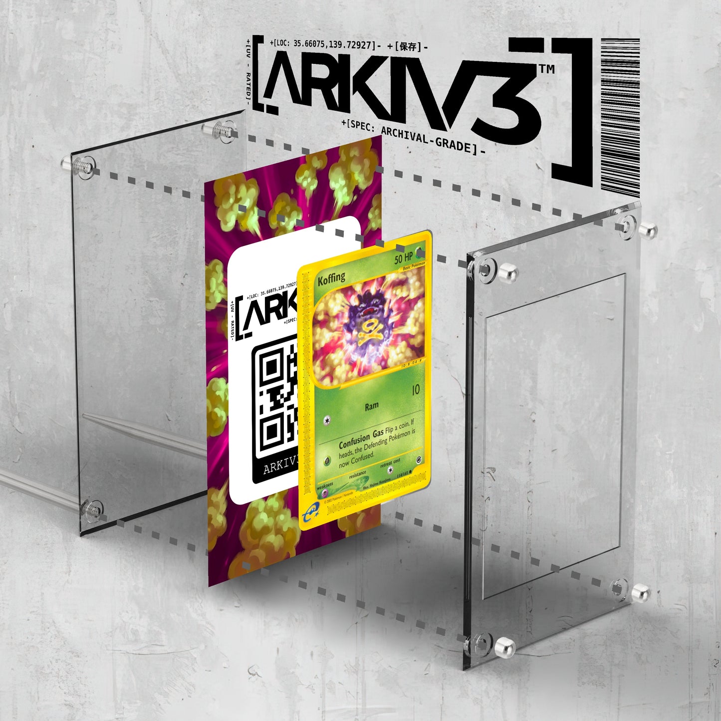 [UNIT: 114/165] // Koffing Extended Art Display Case - Raw