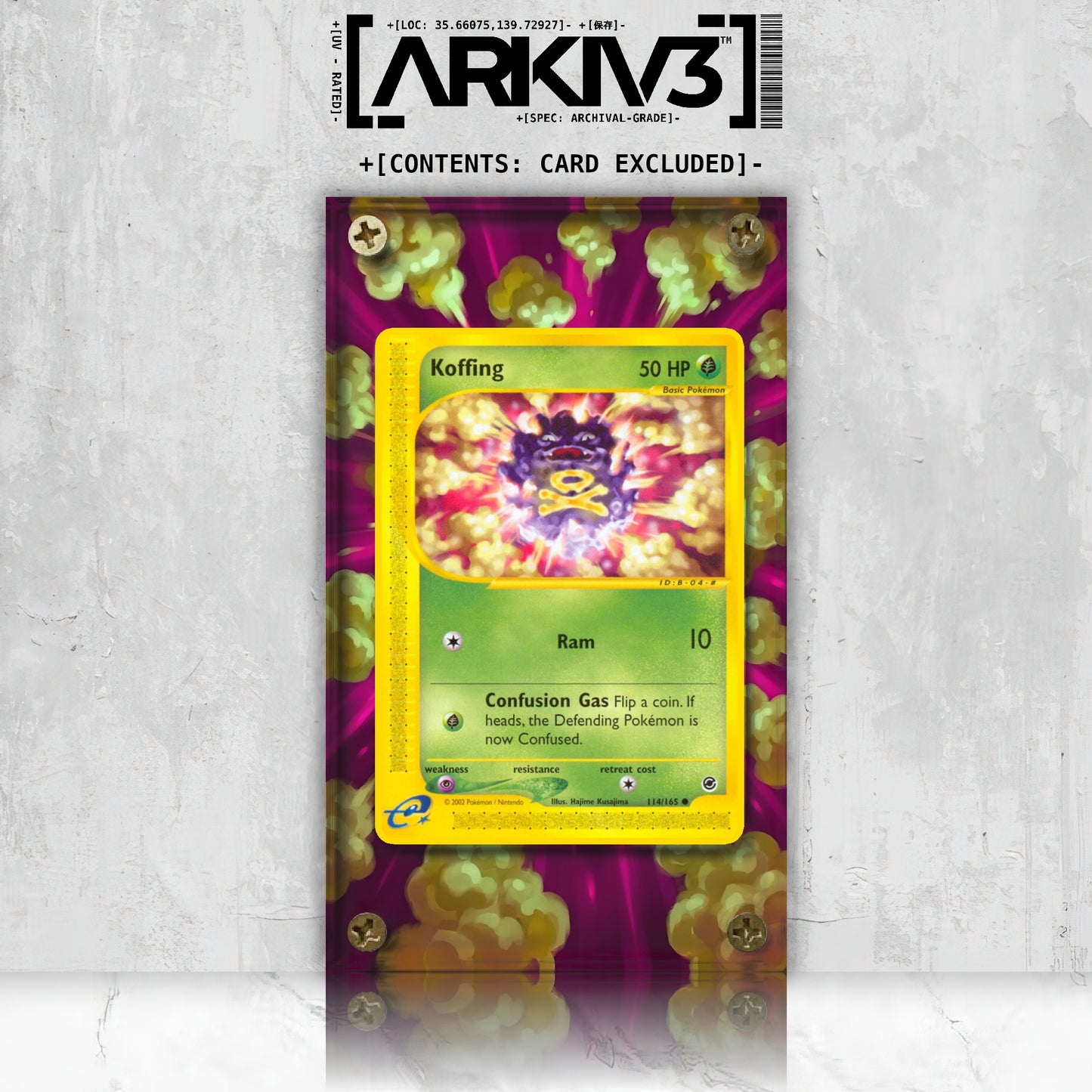 [UNIT: 114/165] // Koffing Extended Art Display Case - Raw