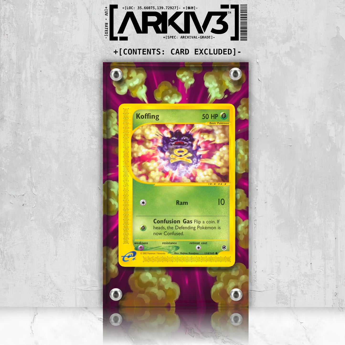 [UNIT: 114/165] // Koffing Extended Art Display Case - Raw