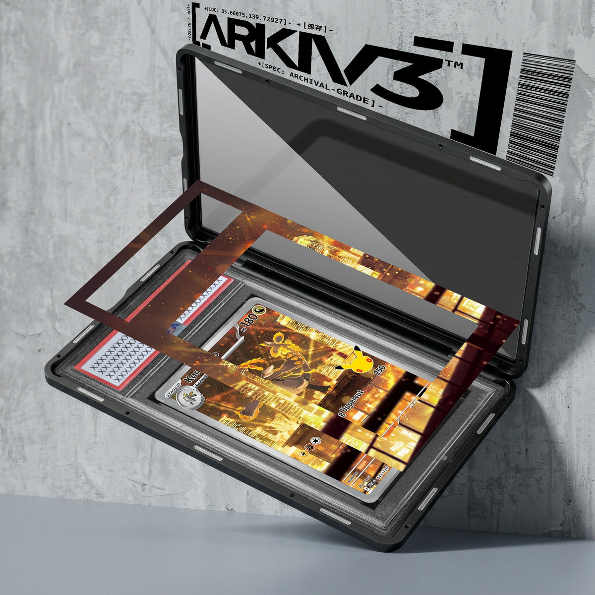 ARKIV3 PSA graded exploded mockup