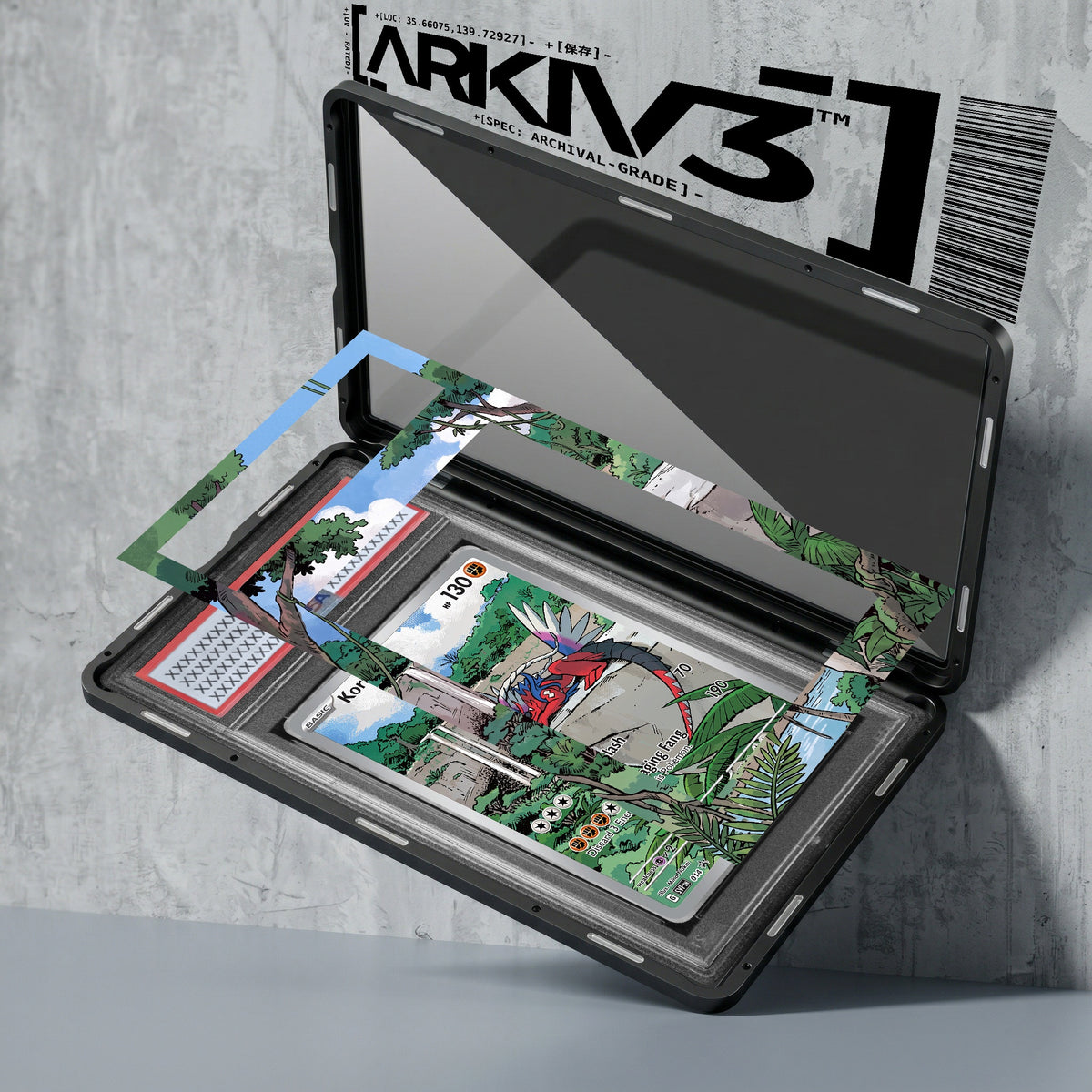 ARKIV3 PSA graded exploded mockup
