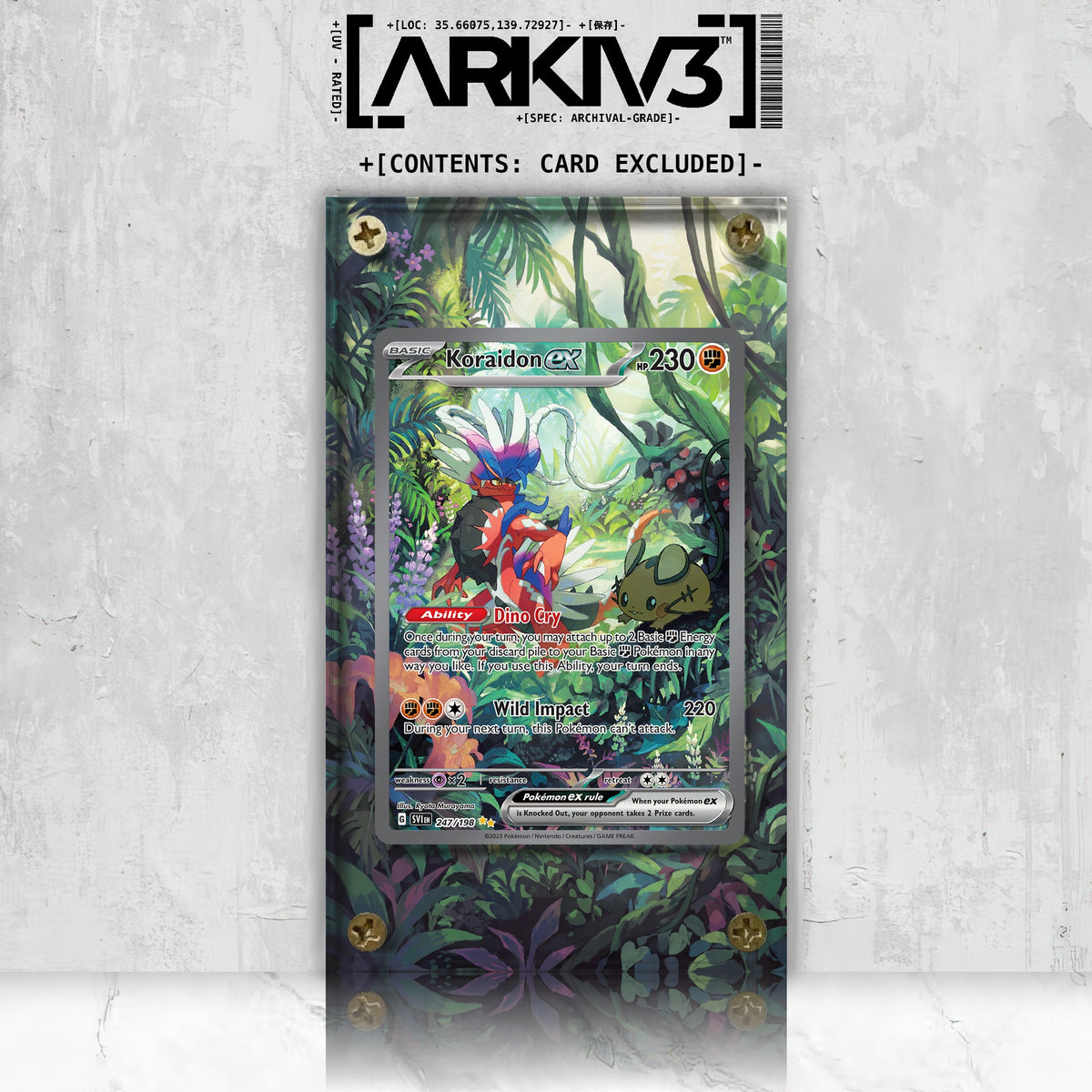 [UNIT: 247/198] // Koraidon ex Extended Art Display Case - Raw
