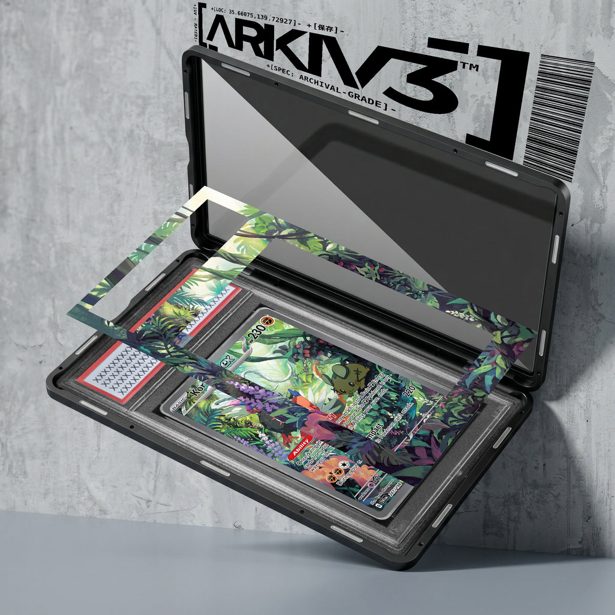 ARKIV3 PSA graded exploded mockup