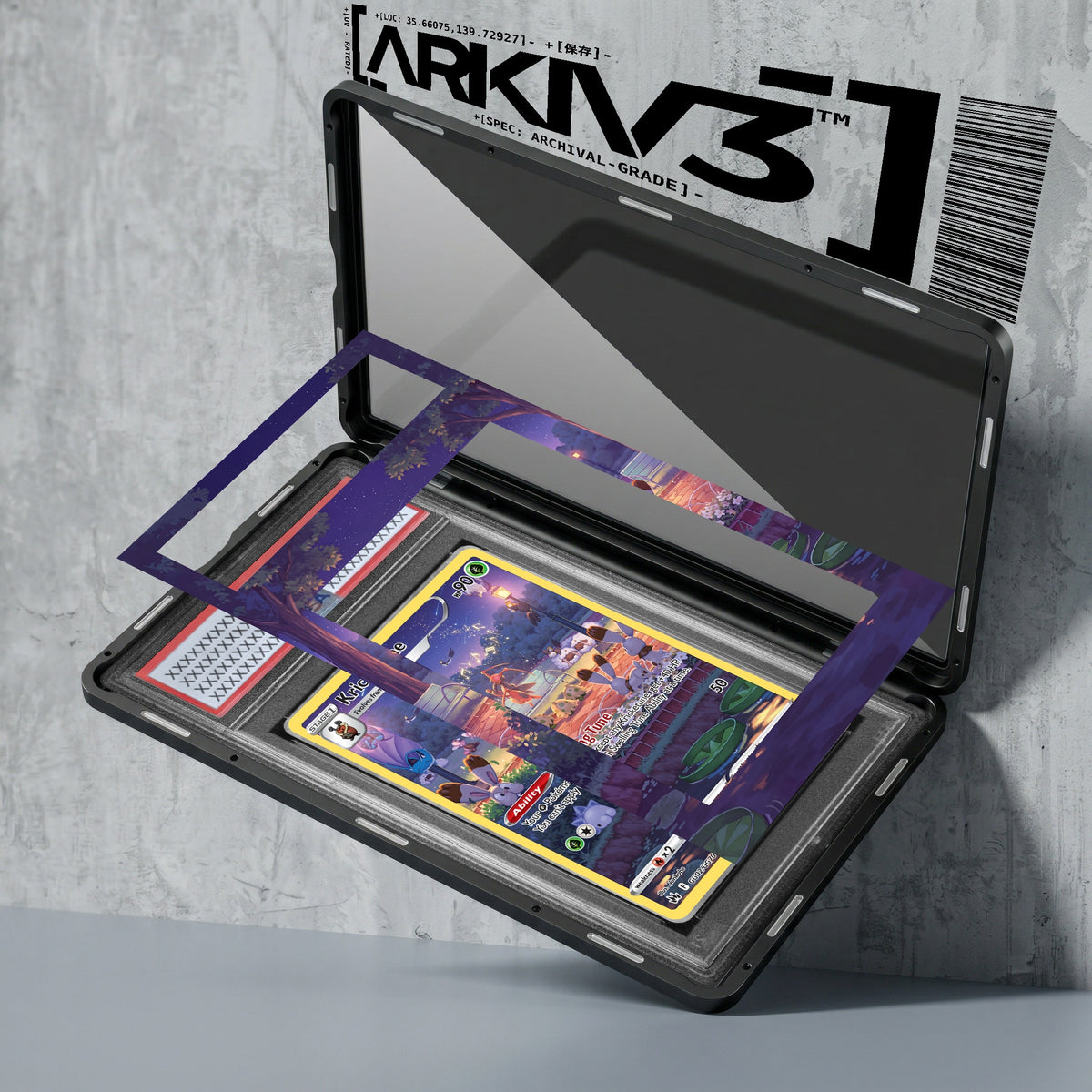 ARKIV3 PSA graded exploded mockup