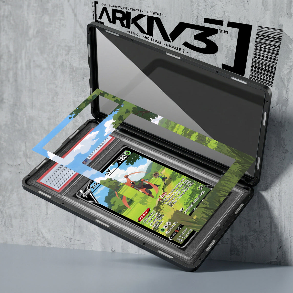 ARKIV3 PSA graded exploded mockup
