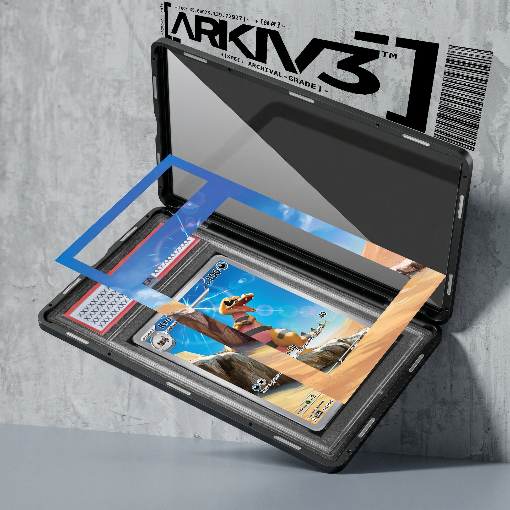 ARKIV3 PSA graded exploded mockup