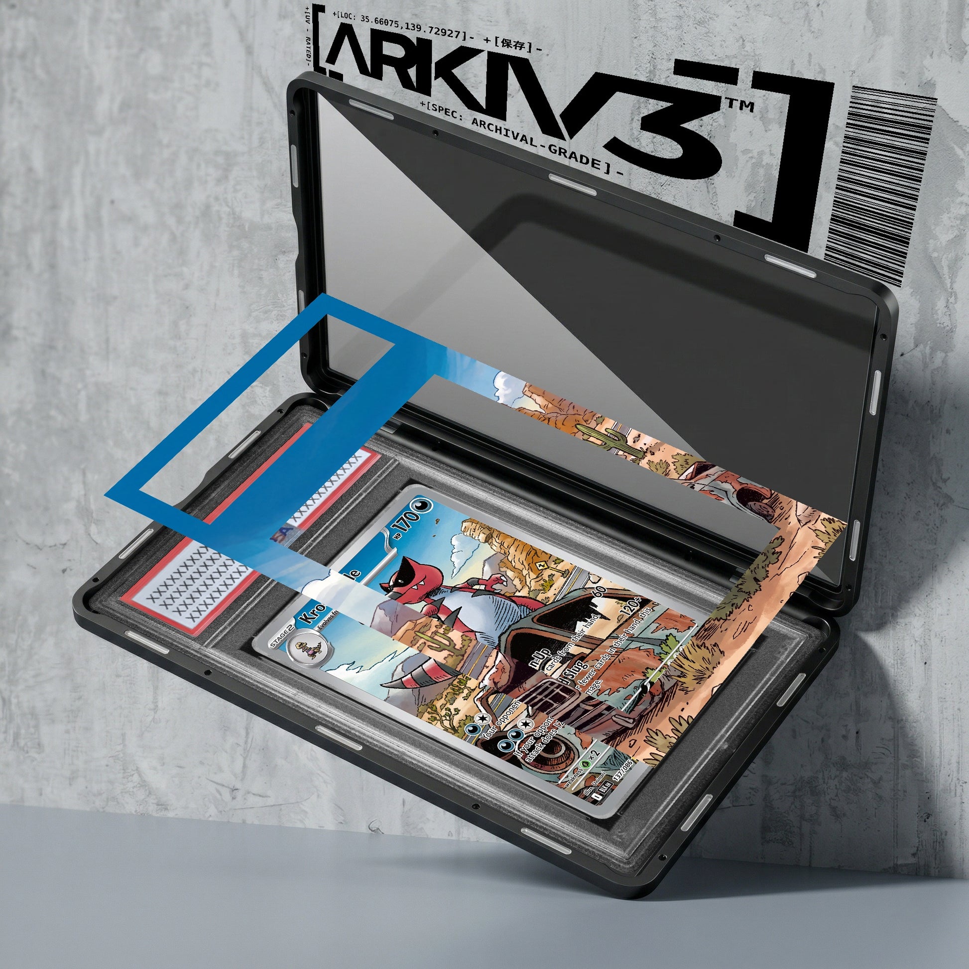 ARKIV3 PSA graded exploded mockup