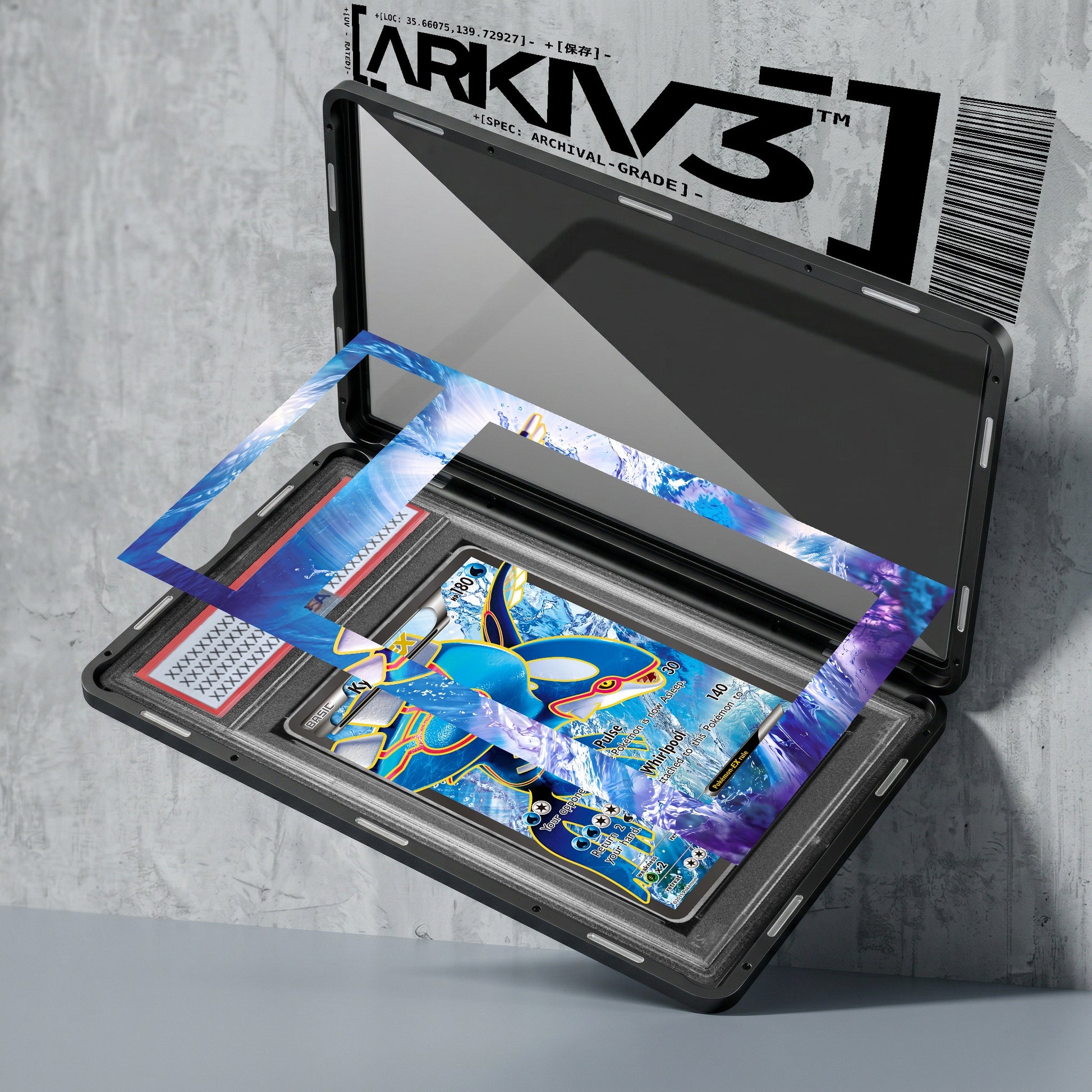ARKIV3 PSA graded exploded mockup