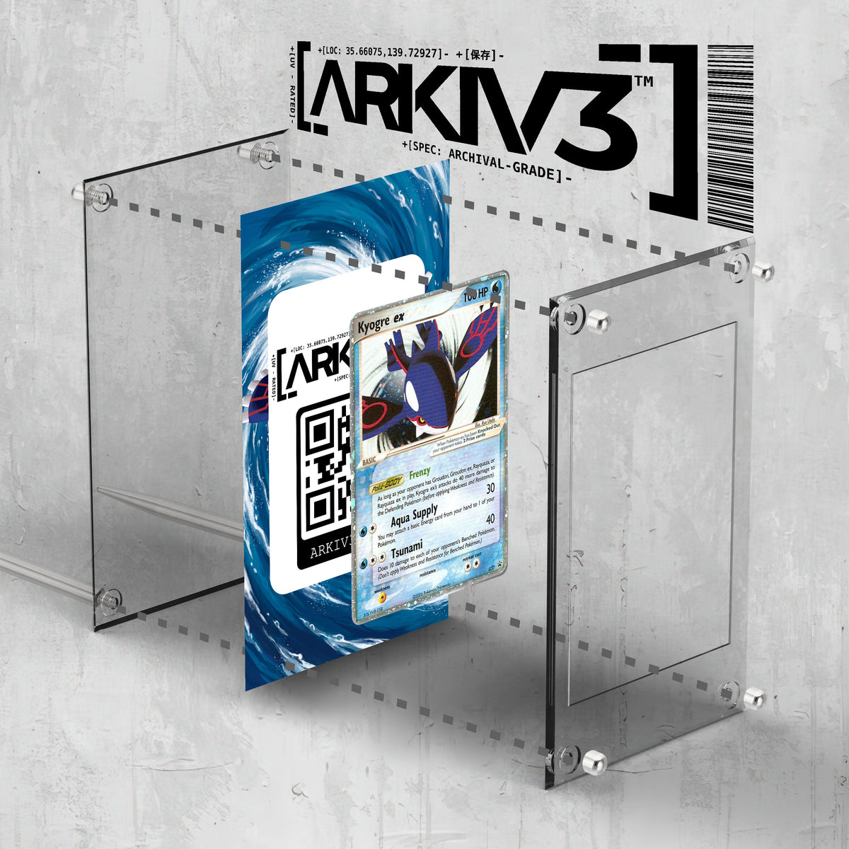 [UNIT: 037] // Kyogre ex Extended Art Display Case - Raw