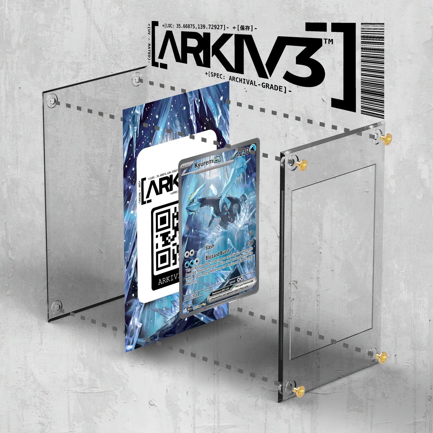 [UNIT: 165/86] // Kyurem ex Extended Art Display Case - Raw