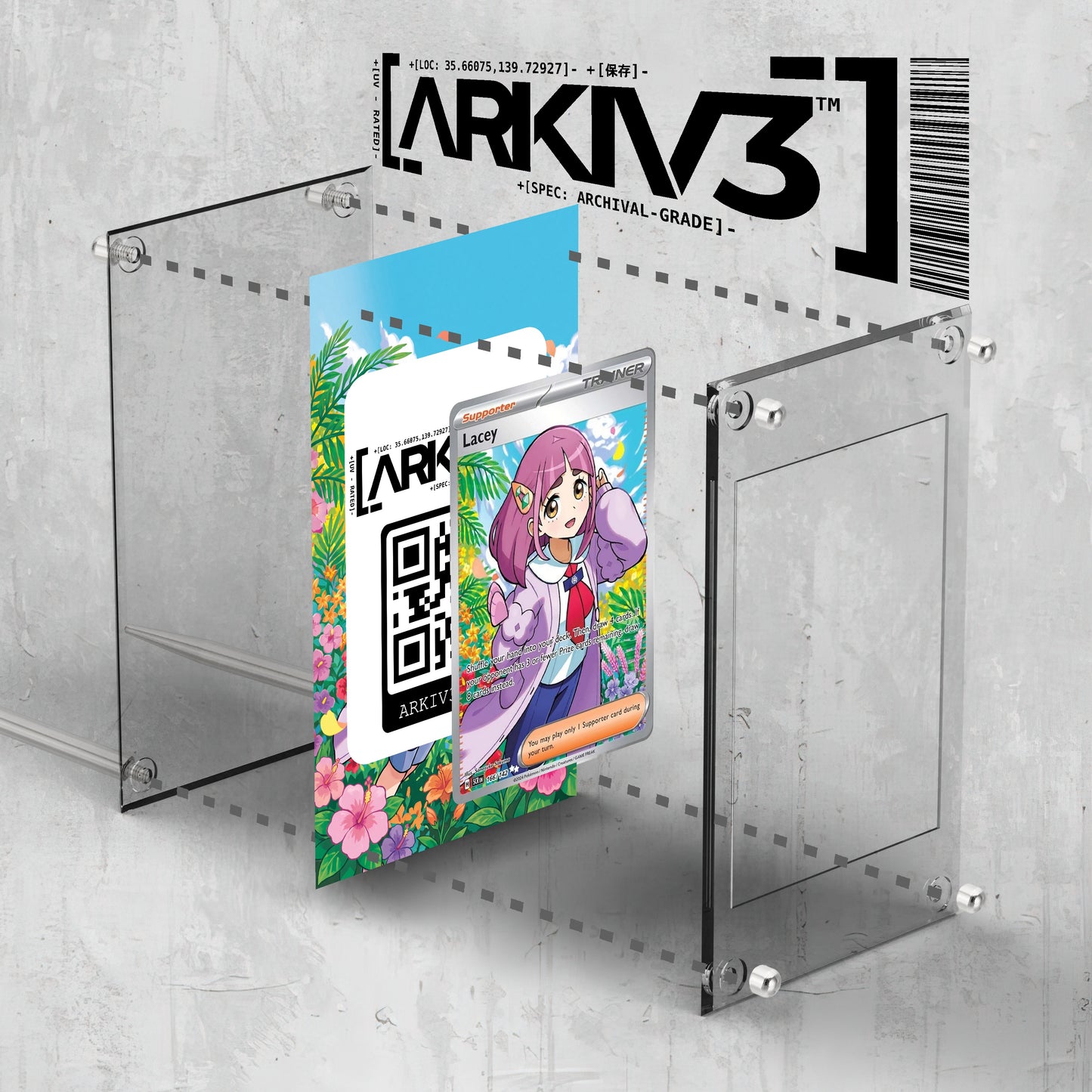 [UNIT: 166/142] // Lacey Extended Art Display Case - Raw