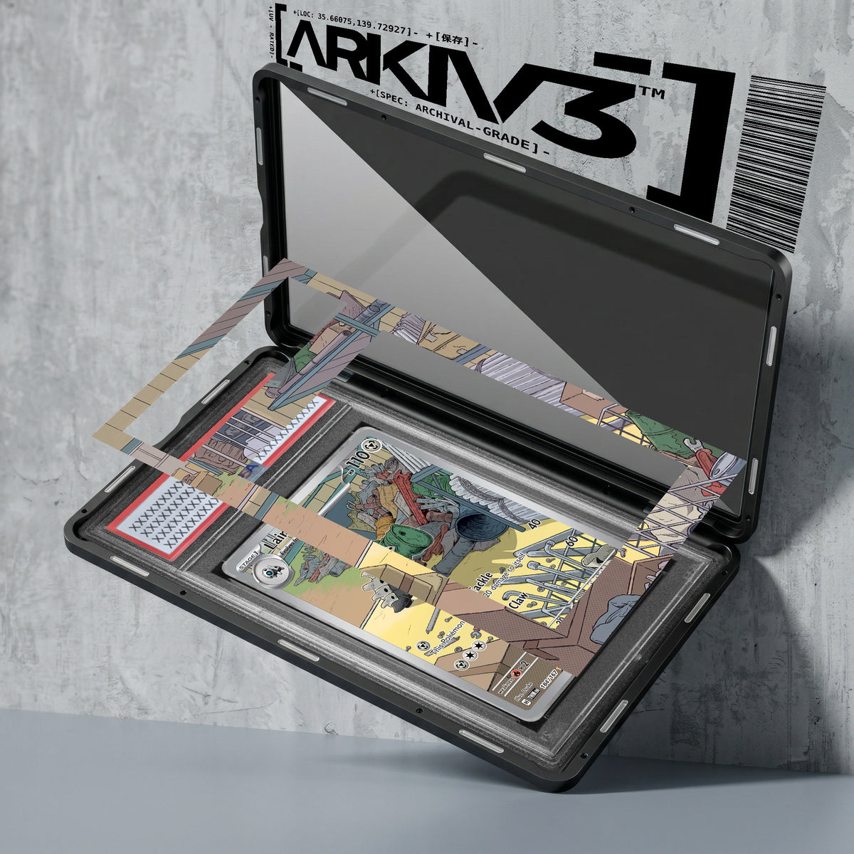 ARKIV3 PSA graded exploded mockup