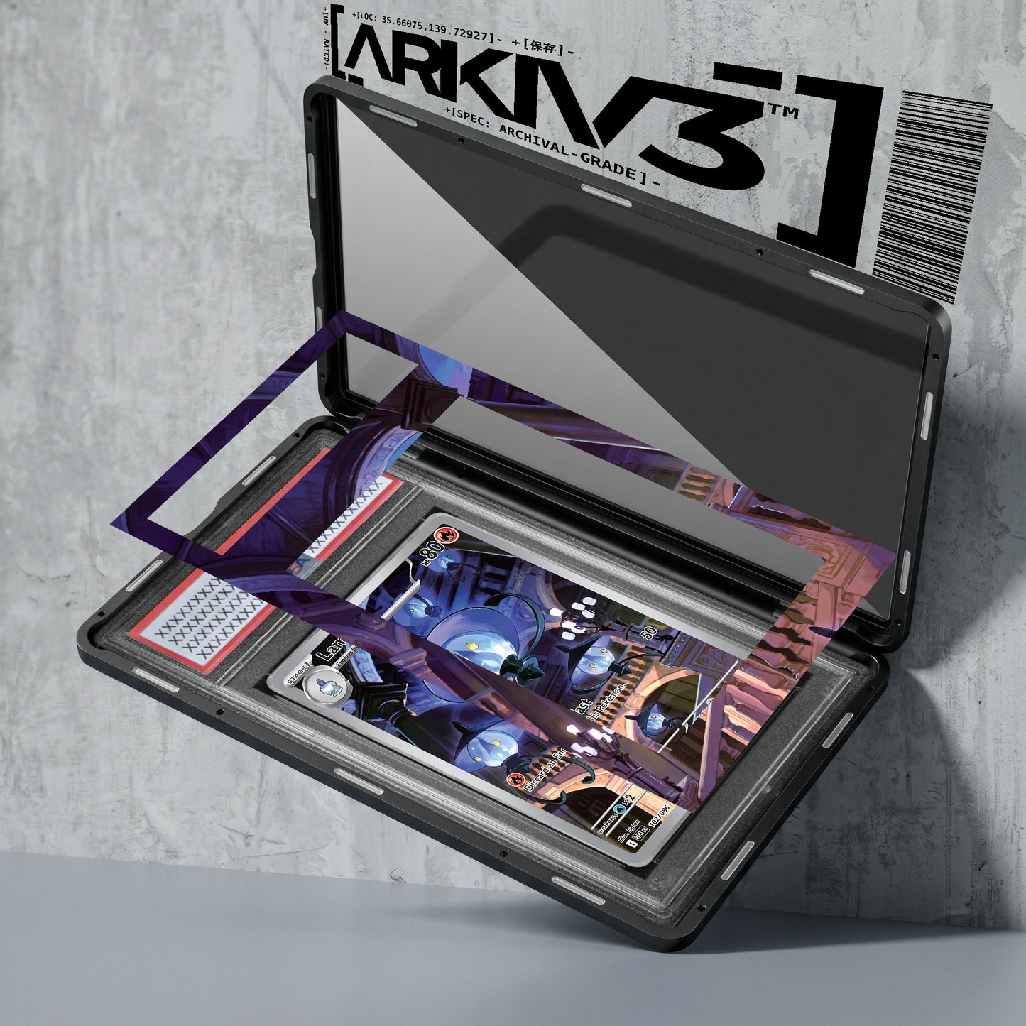 ARKIV3 PSA graded exploded mockup