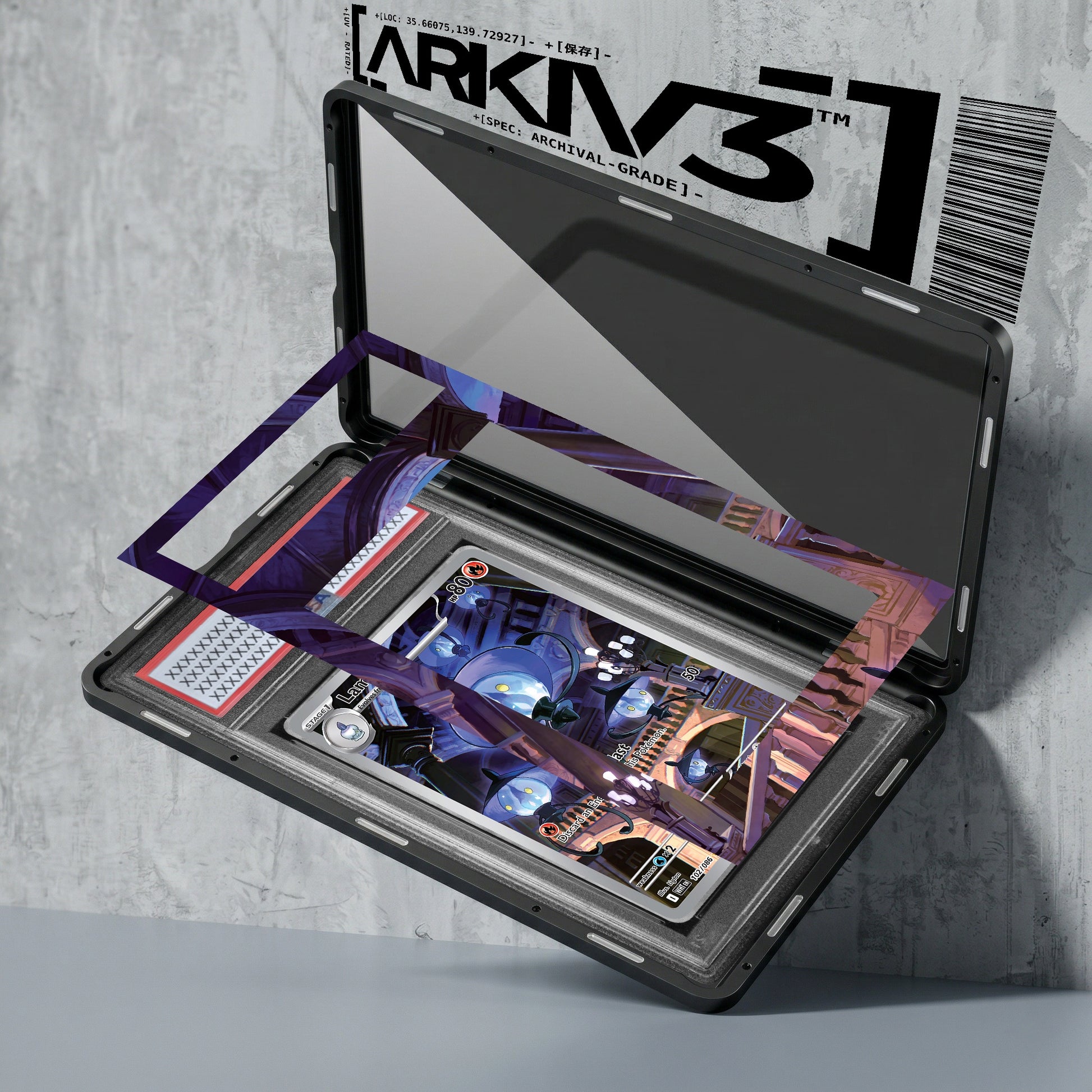 ARKIV3 PSA graded exploded mockup
