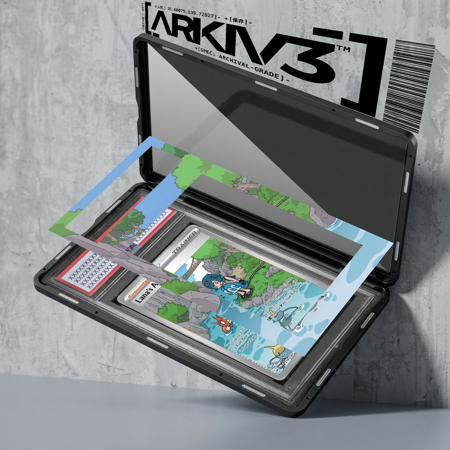ARKIV3 PSA graded exploded mockup