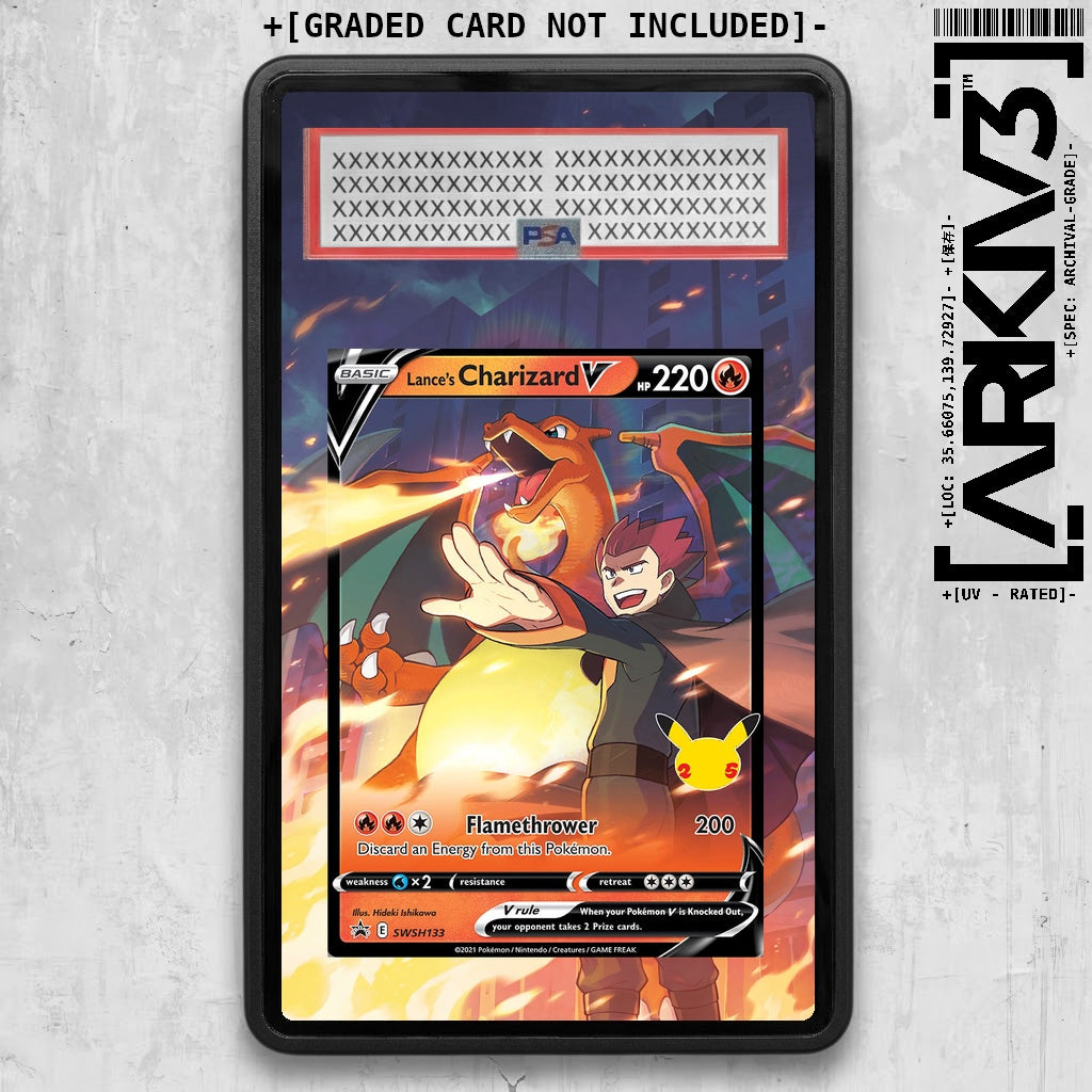 [UNIT: SWSH133] // Lance's Charizard V Extended Art Display Case - Graded
