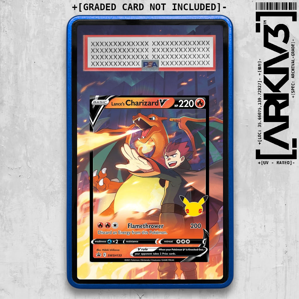 [UNIT: SWSH133] // Lance's Charizard V Extended Art Display Case - Graded