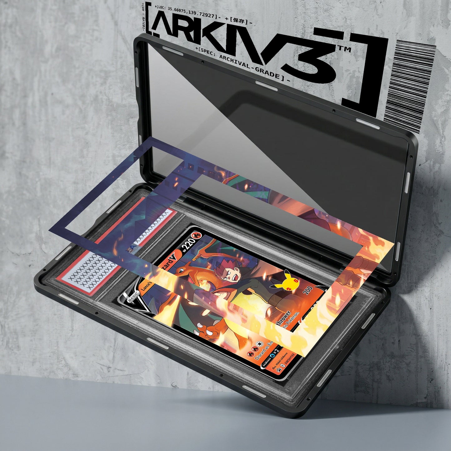 [UNIT: SWSH133] // Lance's Charizard V Extended Art Display Case - Graded