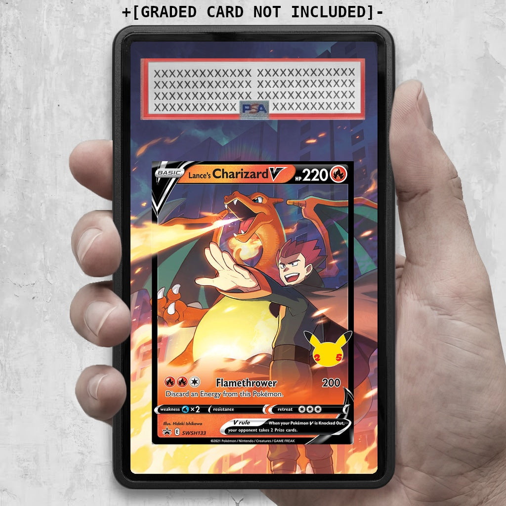 [UNIT: SWSH133] // Lance's Charizard V Extended Art Display Case - Graded