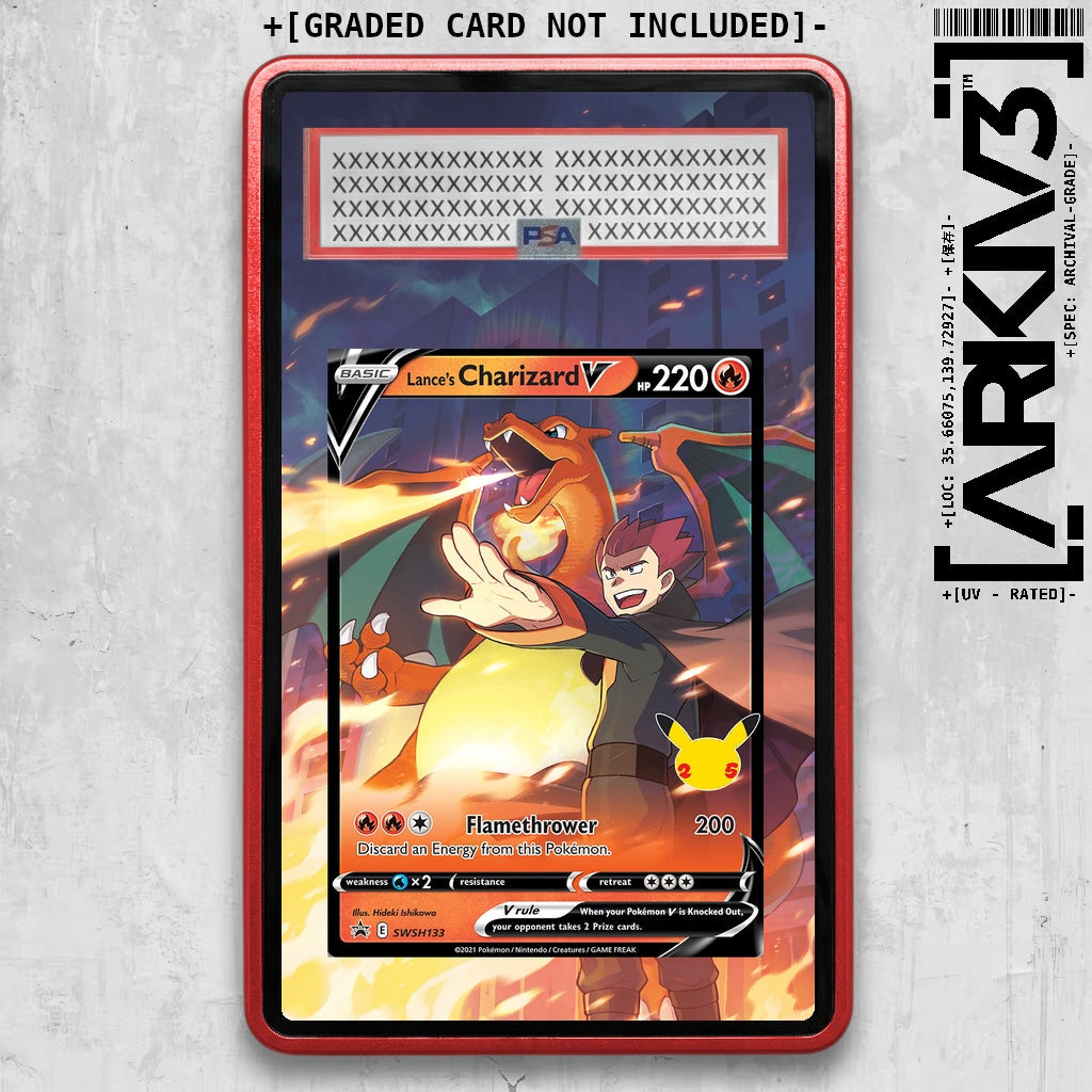 [UNIT: SWSH133] // Lance's Charizard V Extended Art Display Case - Graded