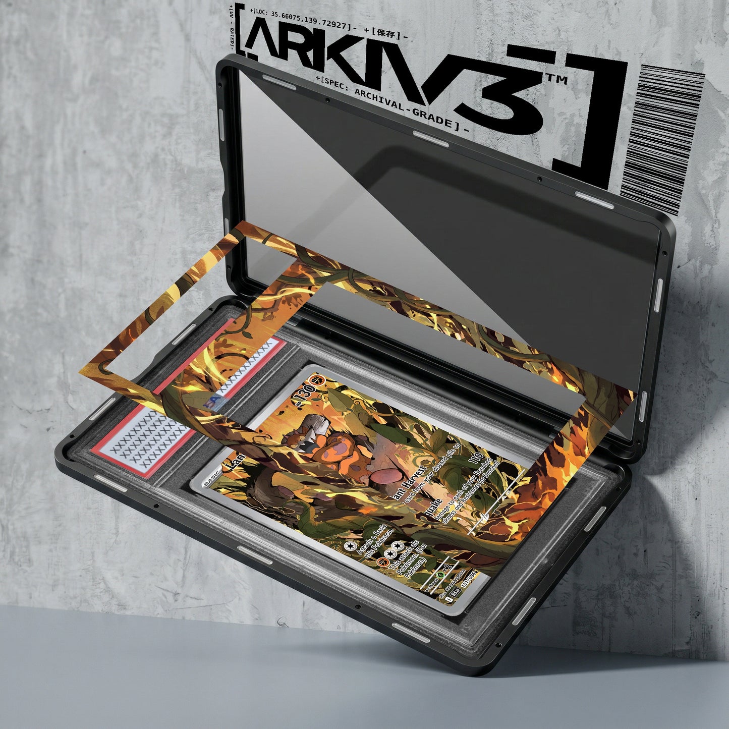 ARKIV3 PSA graded exploded mockup