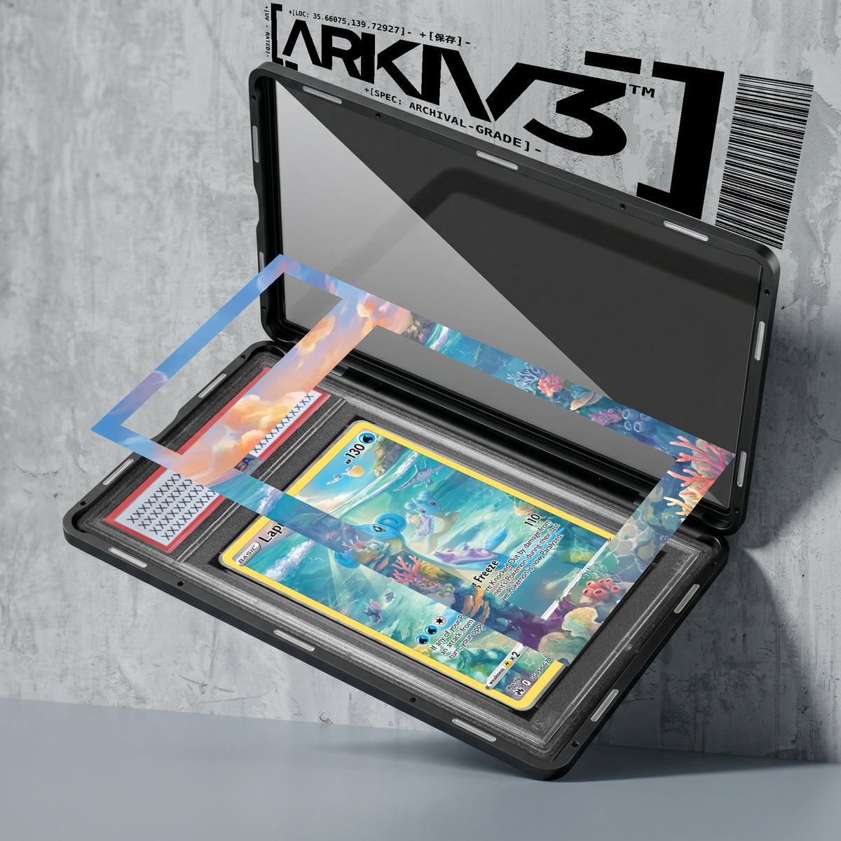 ARKIV3 PSA graded exploded mockup