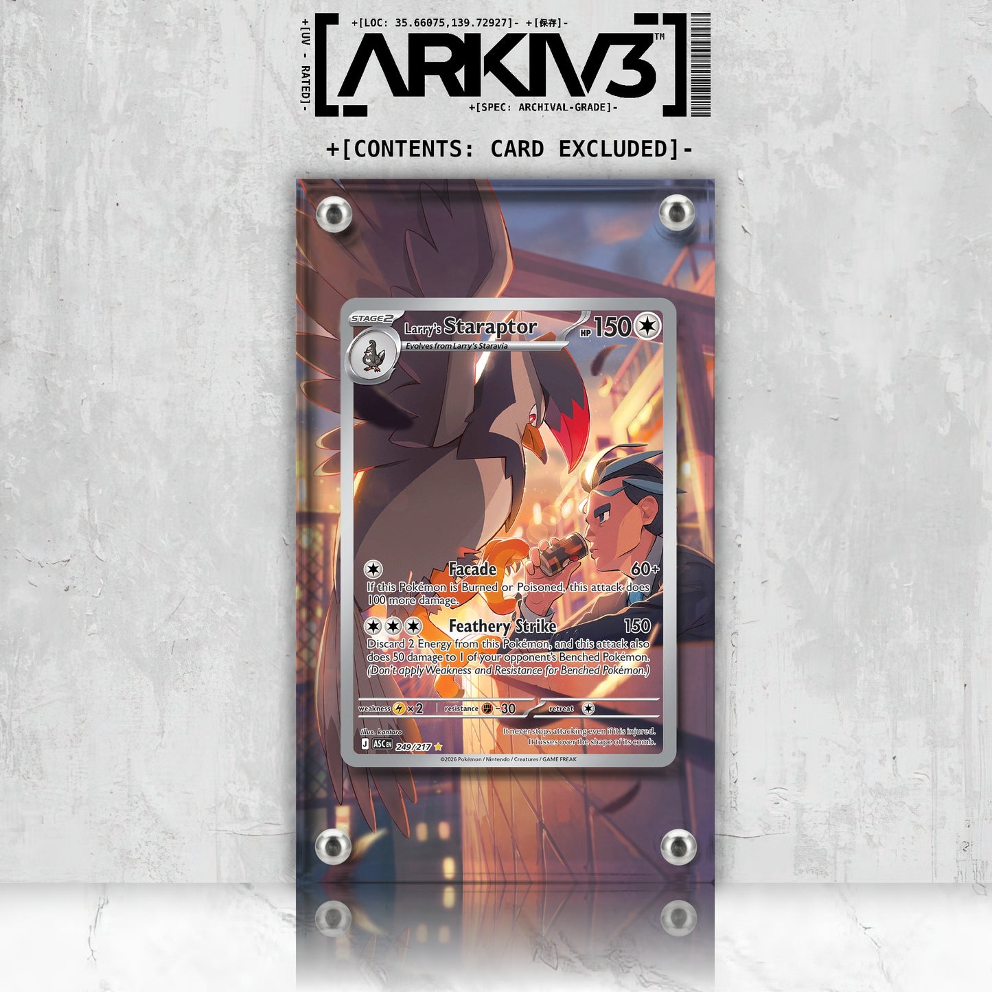 [UNIT: 249/217] // Larry's Staraptor Extended Art Display Case - Raw